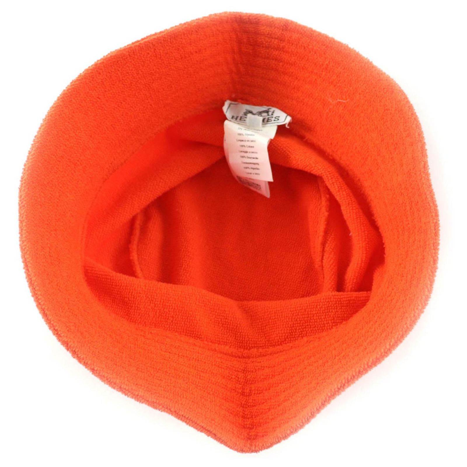 Hermès H Embroidered Cotton Bucket Hat59 HERMES Bucket Hat H Embroidery Polyester x Nylon Off-White  main image 2