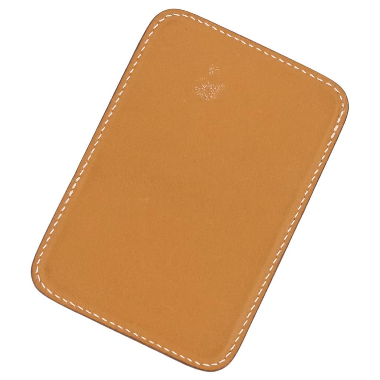Hermès Hermes MagSafe Eman Cheval Leather Business Card Case Brown