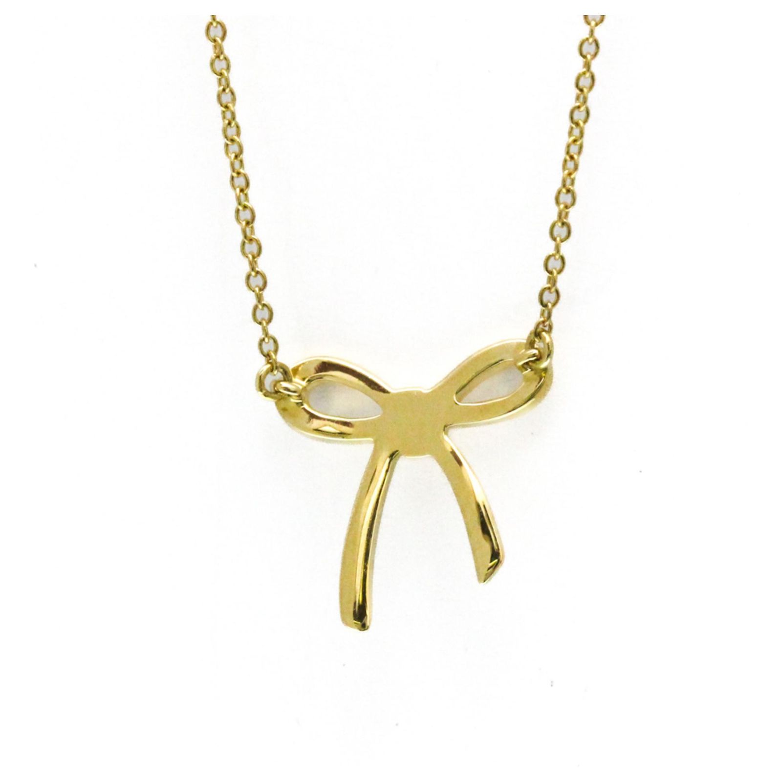 Tiffany & Co Tiffany Bow 18K Yellow Gold Pendant Necklace Golden 