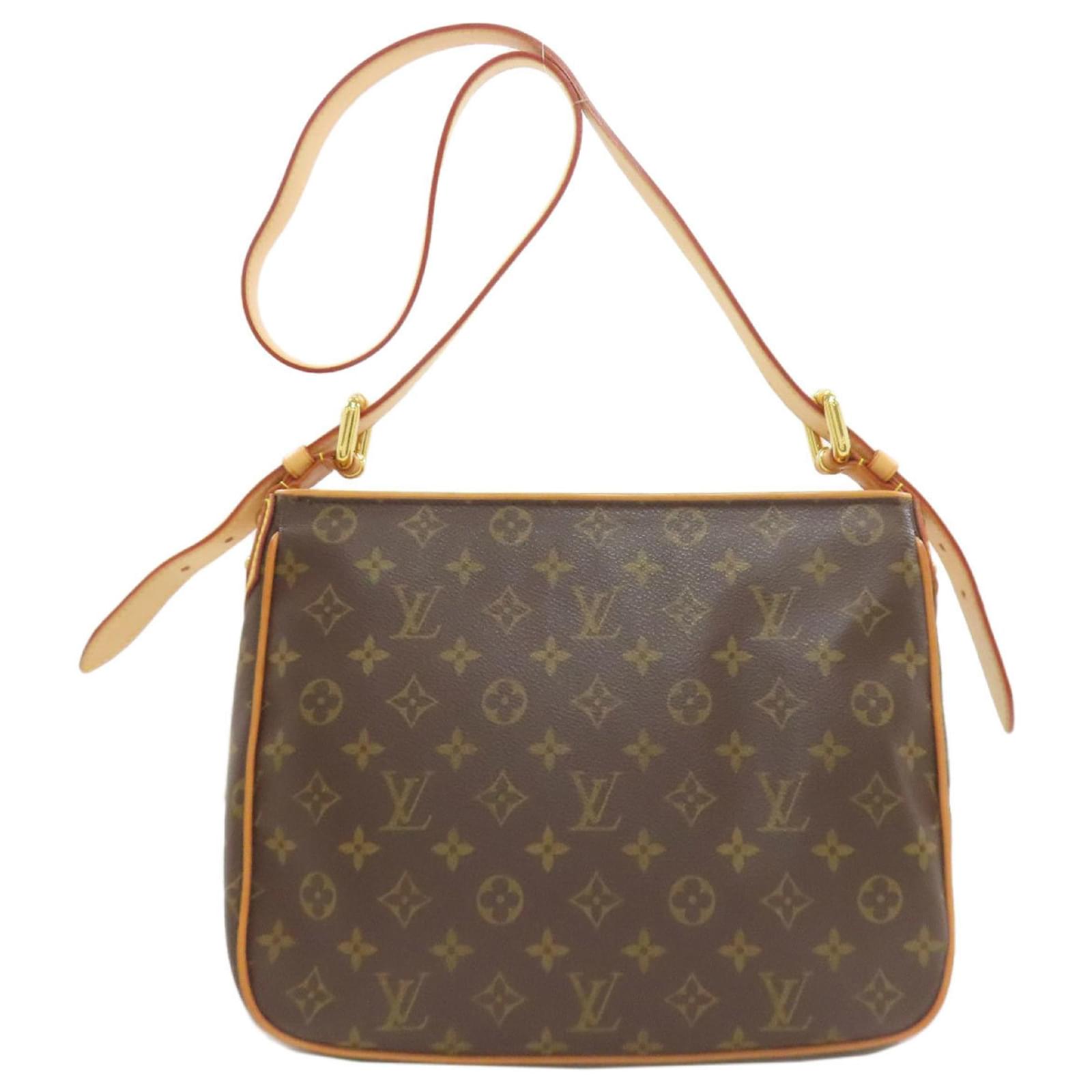Louis Vuitton Hudson GM Shoulder Bag Brown Monogram Patent leather