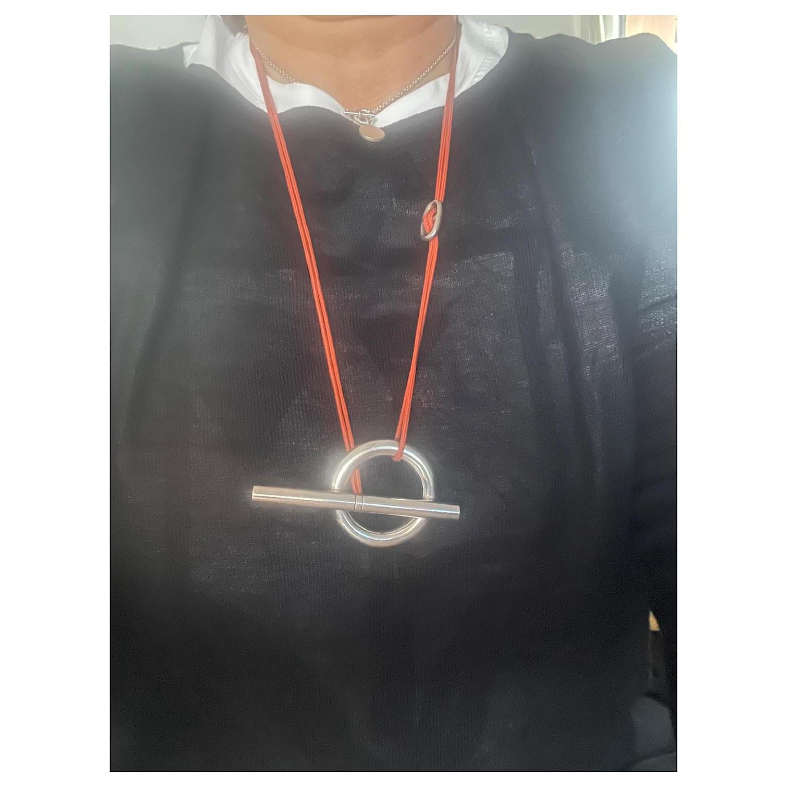 Hermès Skipper Necklace Silvery Silver ref.2687667 - Joli Closet