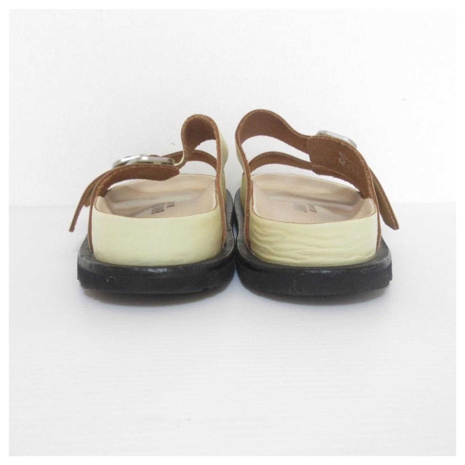 Birkenstock Jil Sander Arizona Sandals Beige Leather ref.2687900