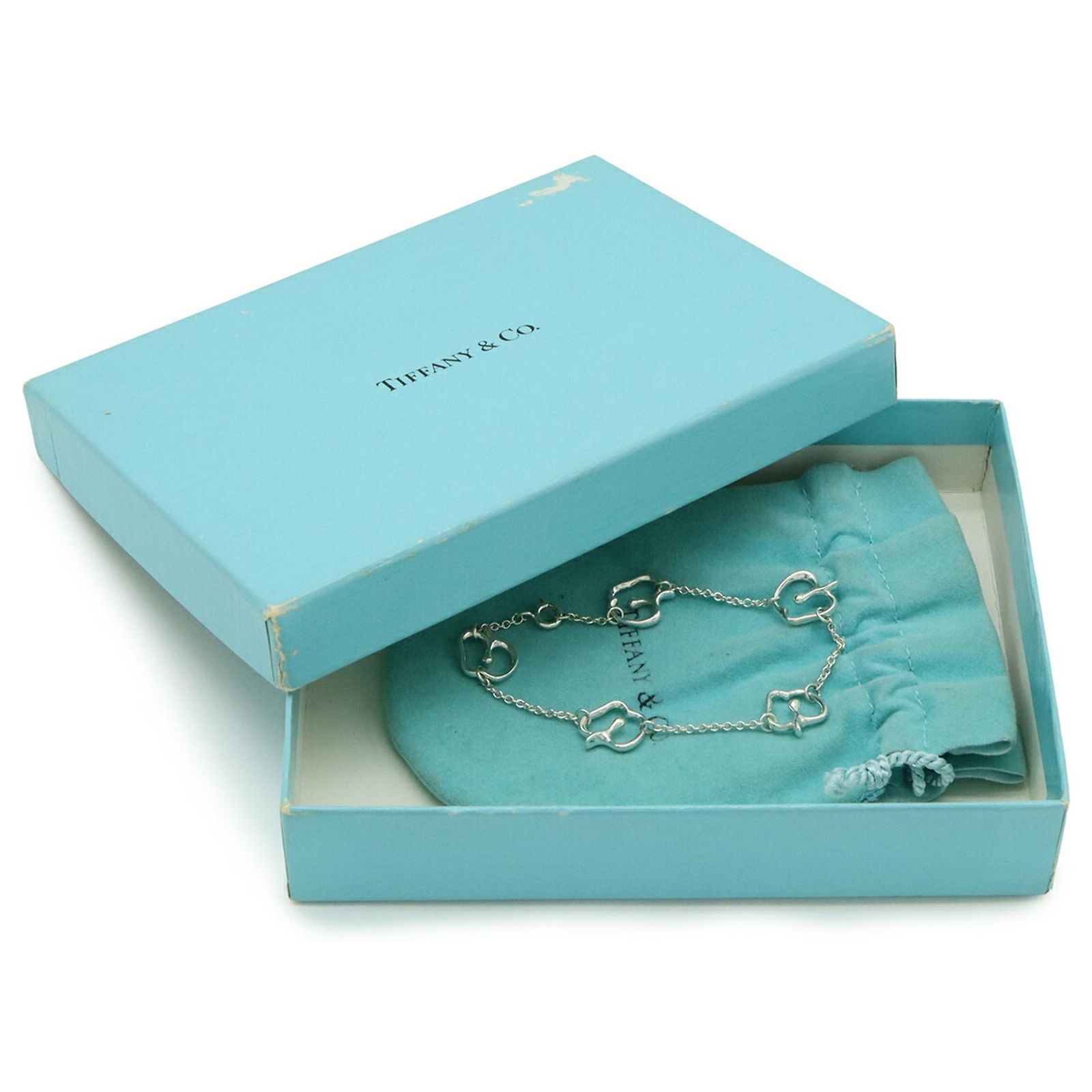 Tiffany & Co Tiffany Elsa Peretti Apple Charm Bracelet Silvery 