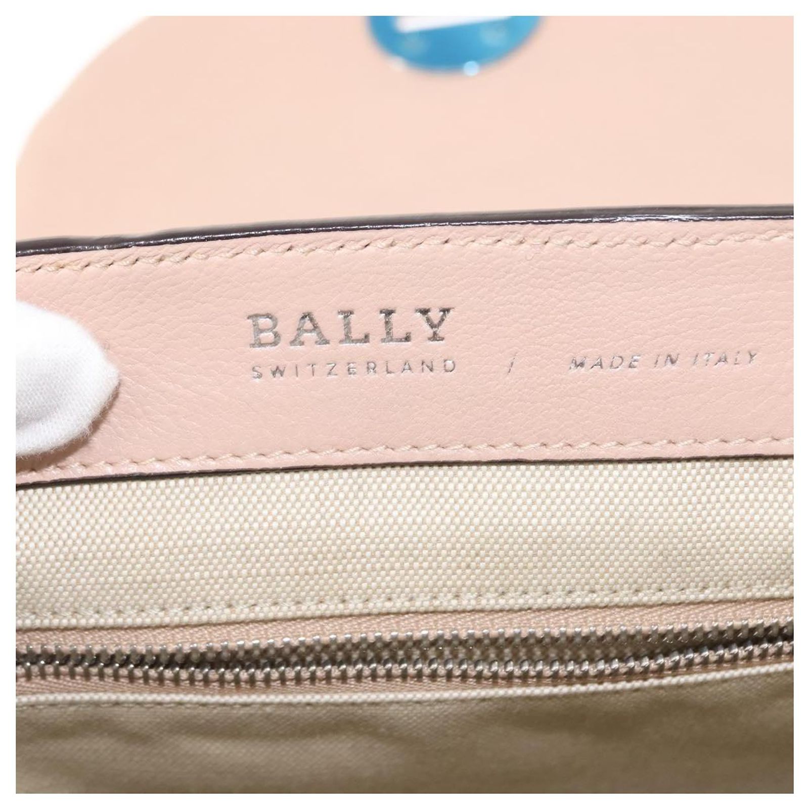 BALLY Backpack Leather Pink Silver Auth 148244 BALLY Backpack Leather Pink Silver Auth 148244 Silvery ref  main image 3