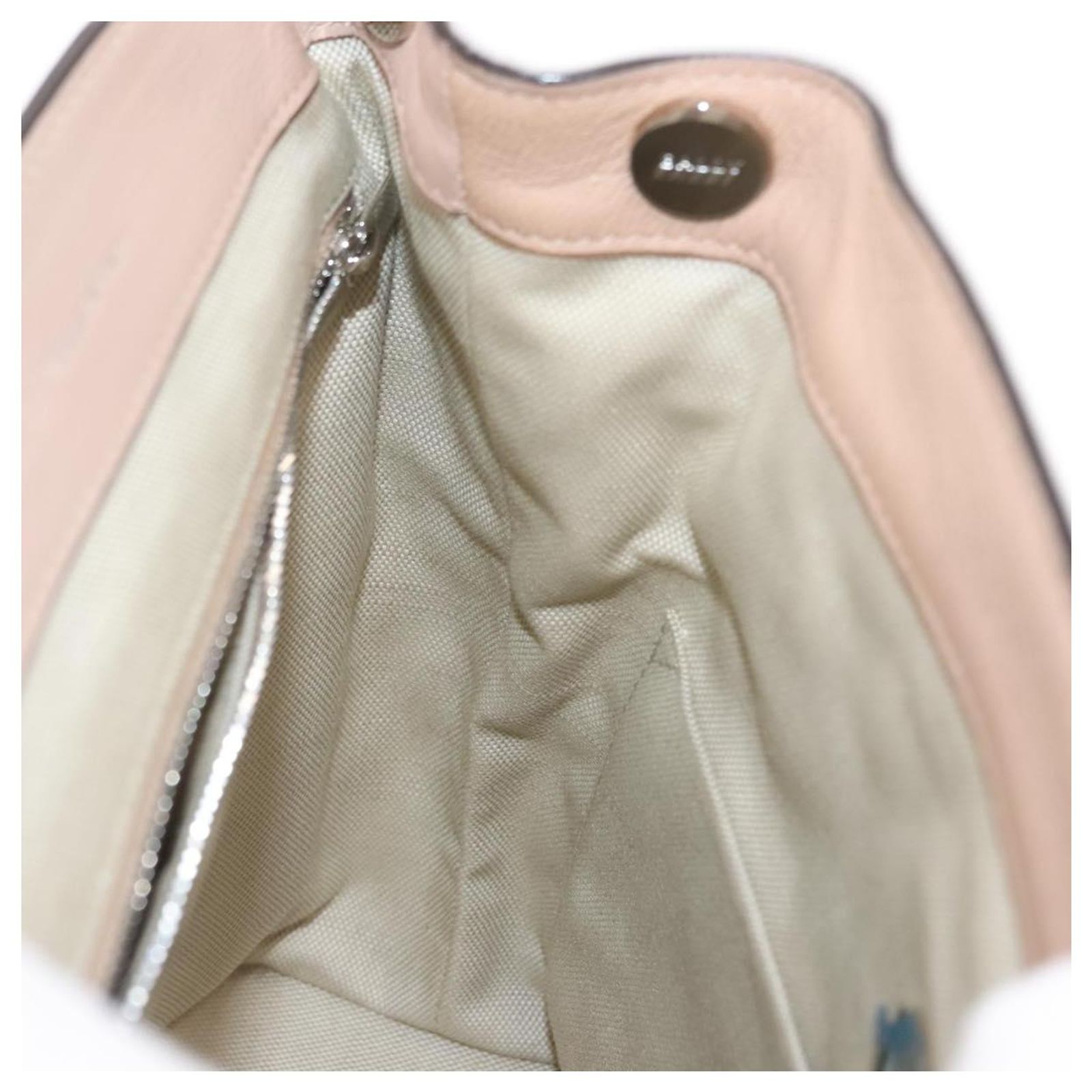 BALLY Backpack Leather Pink Silver Auth 148244 BALLY Backpack Leather Pink Silver Auth 148244 Silvery ref  main image 4