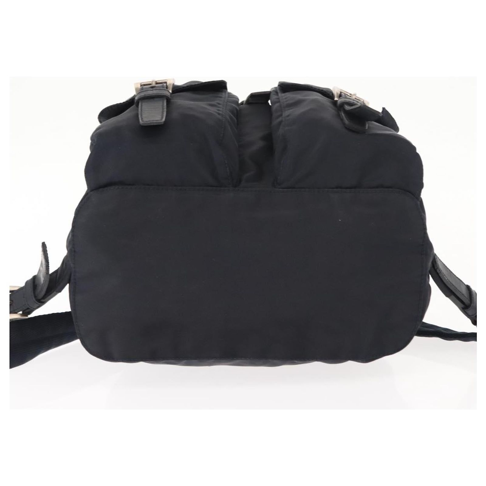 PRADA Backpack Nylon Navy Silver Auth th5858 PRADA Backpack Nylon Navy Silver Auth th5858 Silvery Navy  main image 3