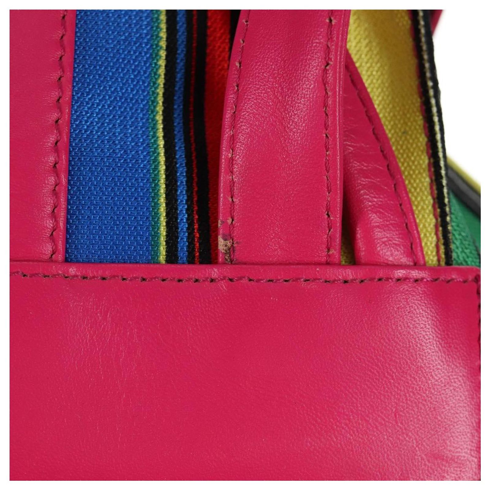 Gianni Versace Backpack Canvas Multicolor Gold Auth 142845V  display picture 1