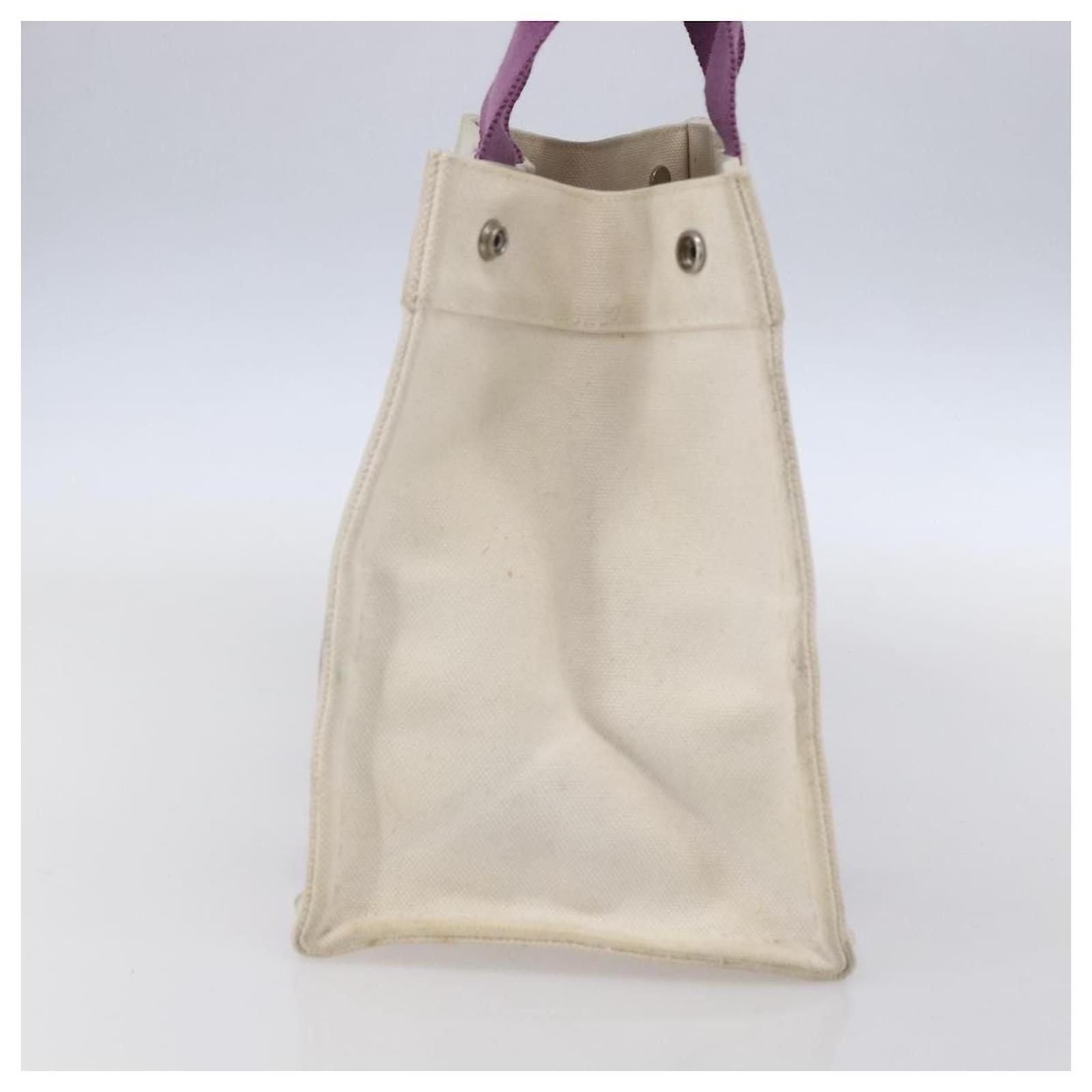 Hermès HERMES Bora Bora PM Tote Bag Canvas White Purple Silver