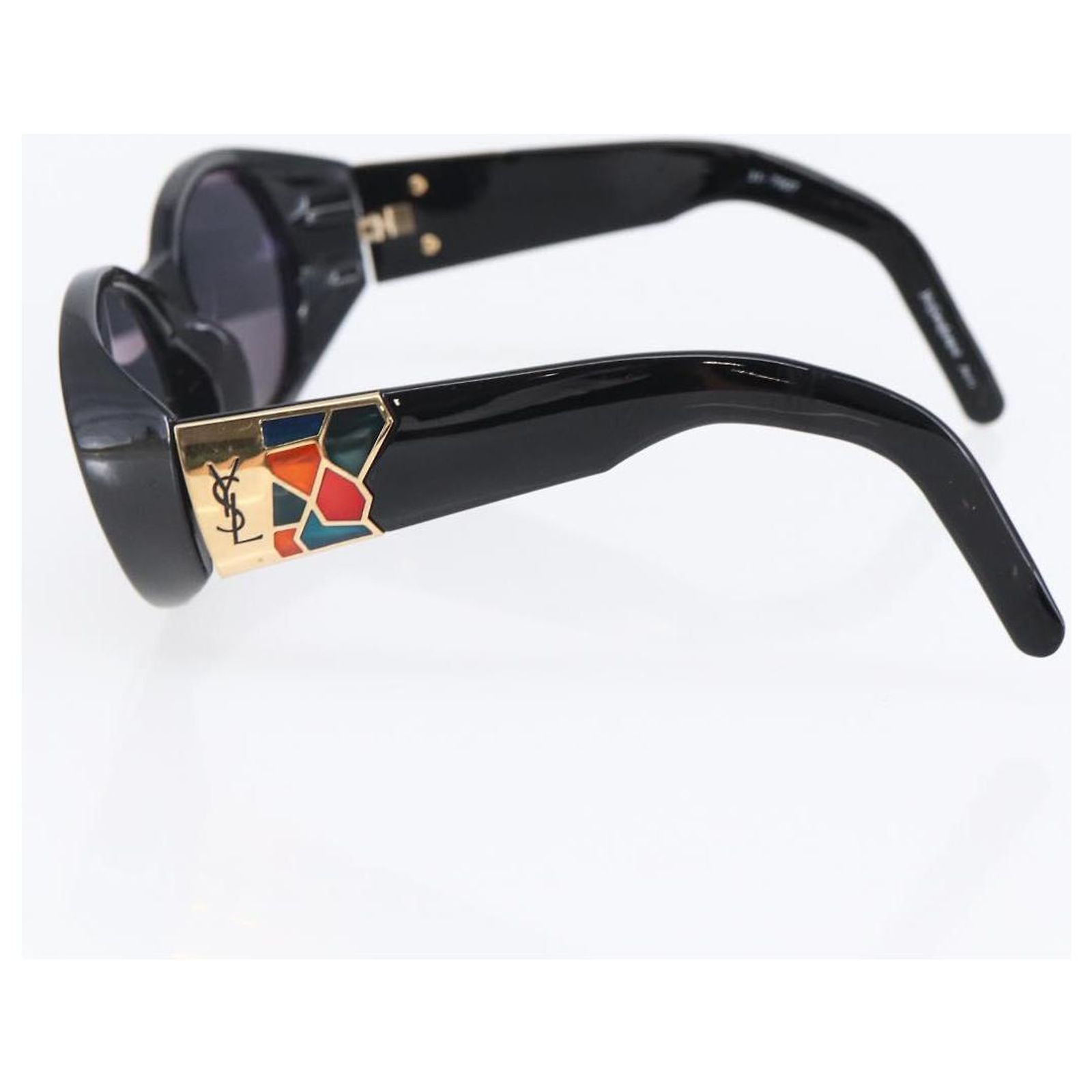 SAINT LAURENT Sunglasses plastic Black Auth bs29548 ref  display picture 3