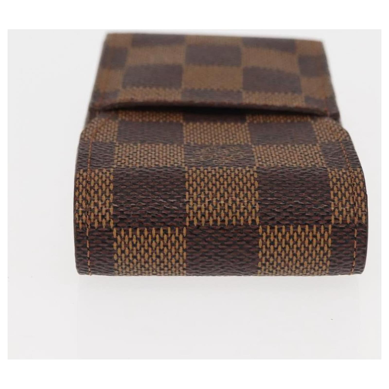 etui cigarette louis vuitton Damier Ebene Cigarettes Case This may include fading of material or plating and scratches. LOUIS VUITTON Damier Ebene Etui