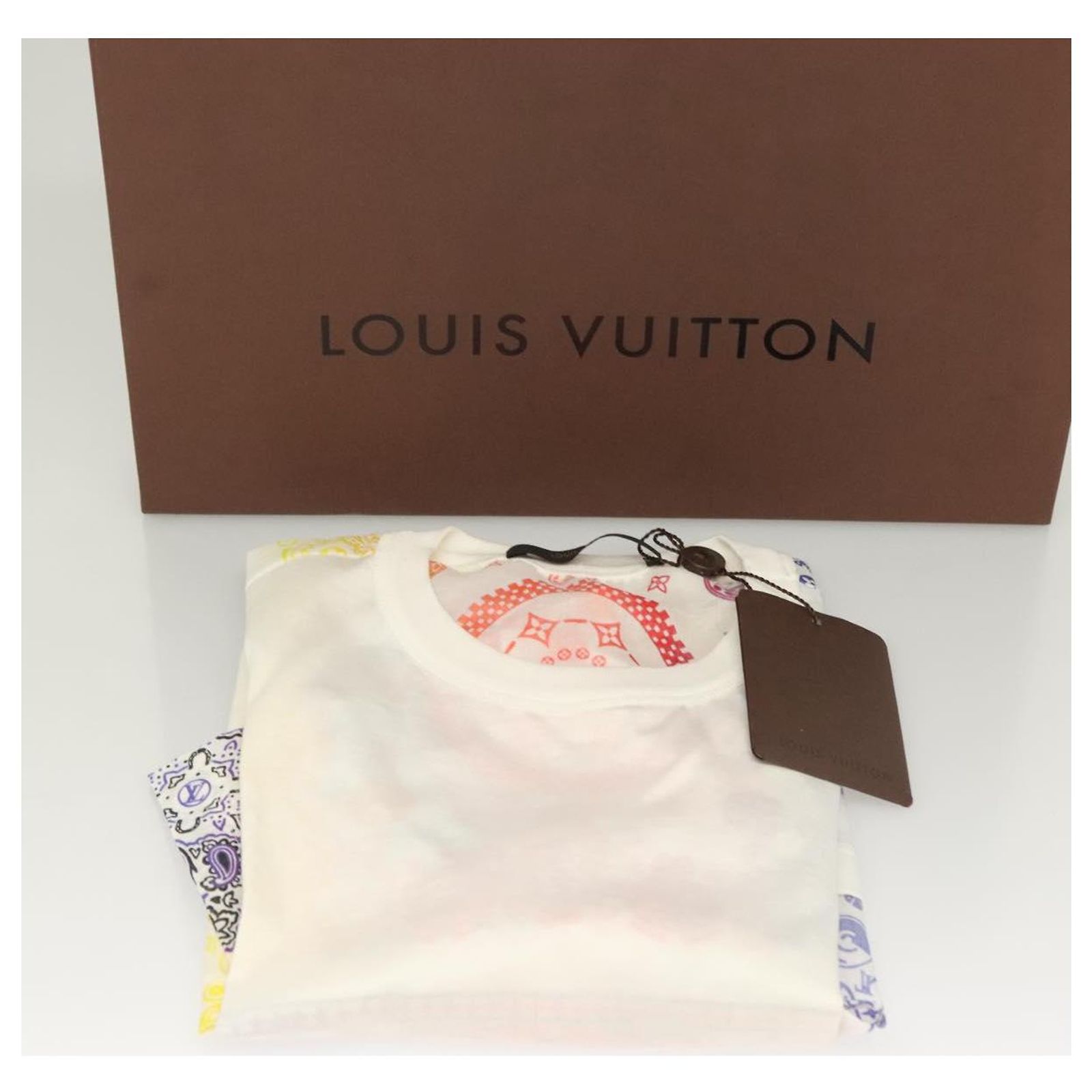 LOUIS VUITTON Fragment Bandana Paisley T Shirt Cotton XS 