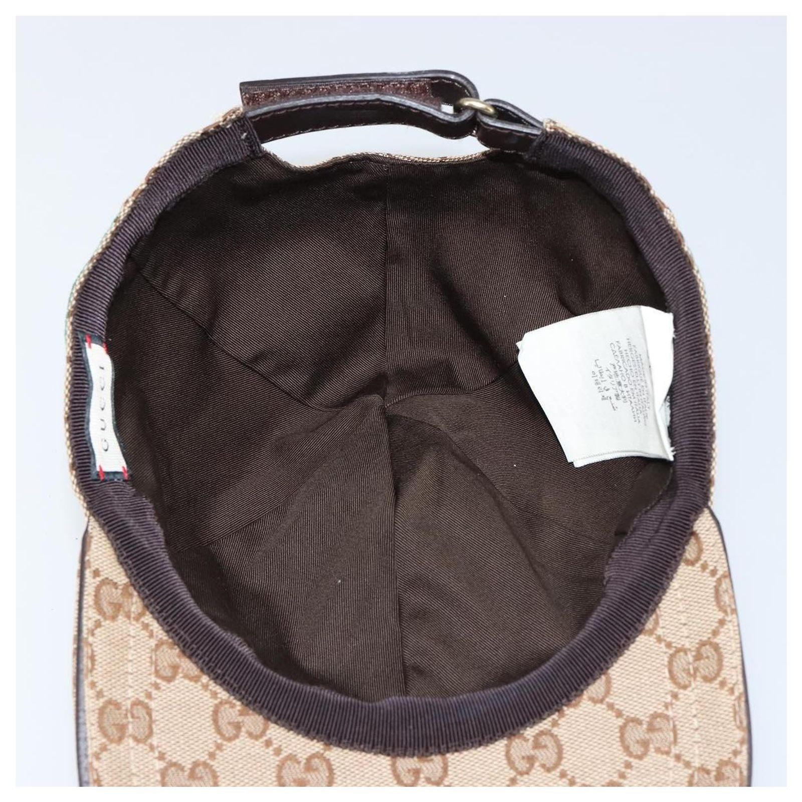 GUCCI GG Canvas baseball Cap M Beige Red Green 200035 Auth am9353 200035 GG Canvas Web Hat Size Medium main image 3