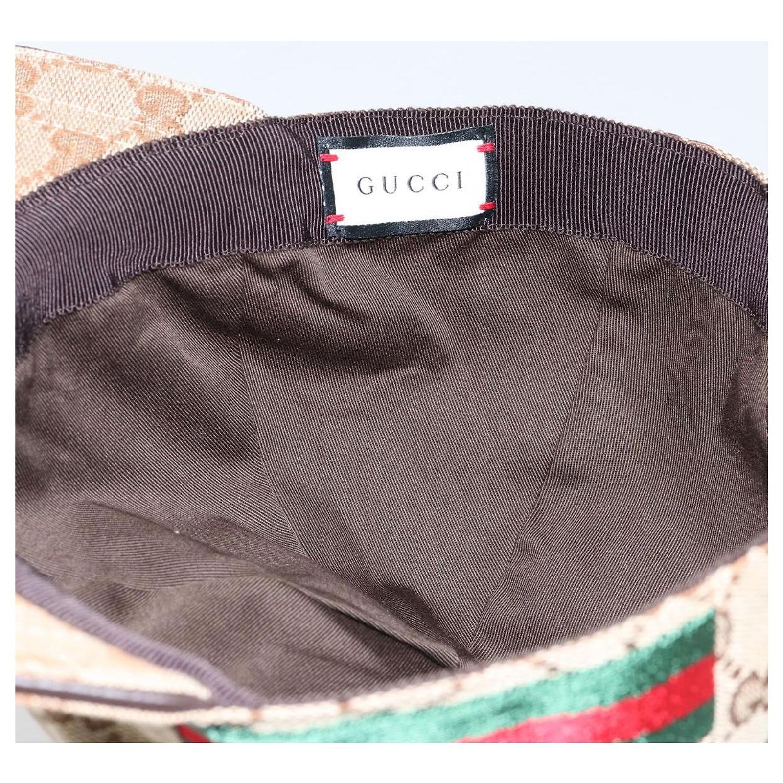 GUCCI GG Canvas baseball Cap M Beige Red Green 200035 Auth  display picture 1