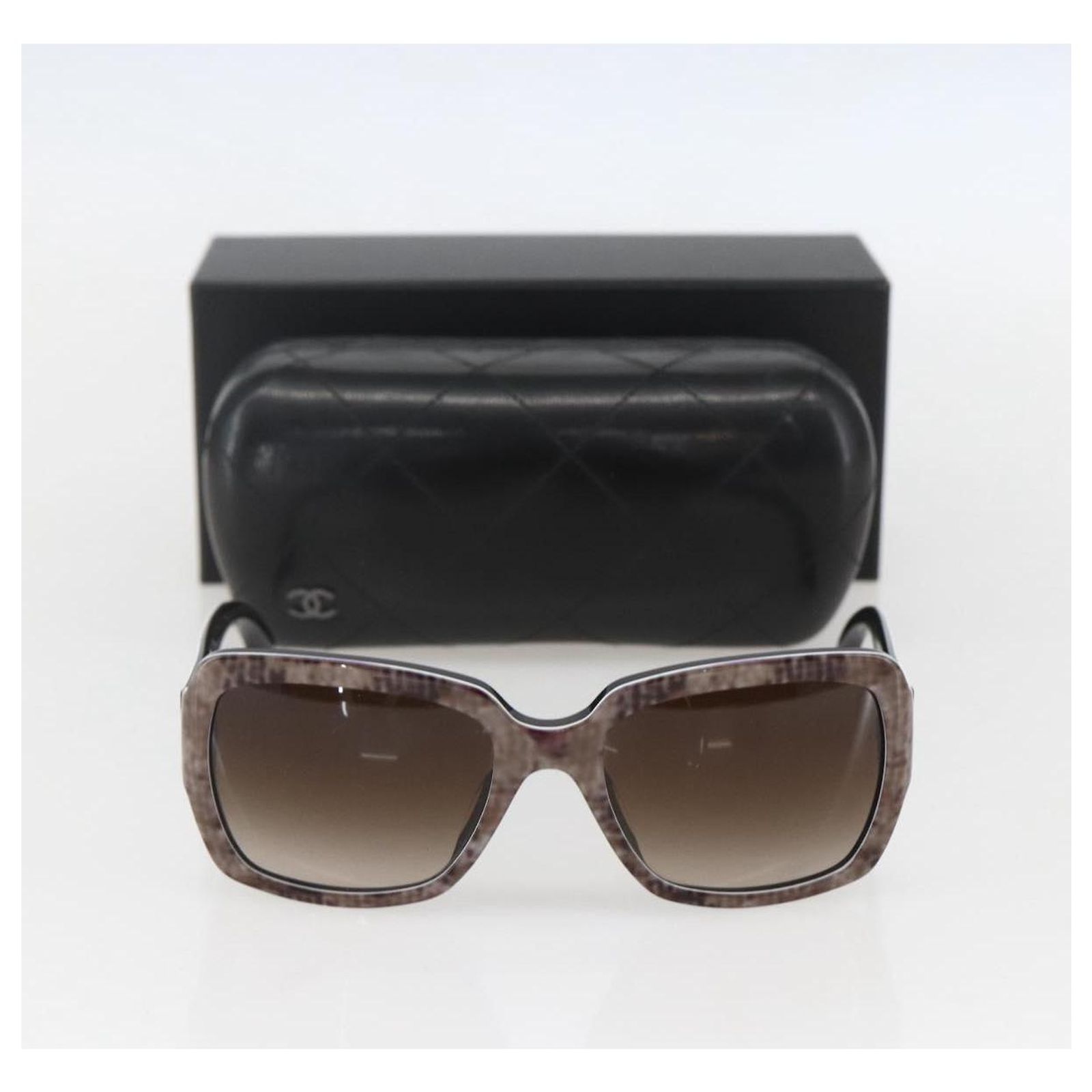 CHANEL COCO Mark Sunglasses plastic Beige 5177-A CC Auth BA11834 CHANEL COCO Mark Sunglasses plastic Beige CC Auth 157053 ref  main image 2