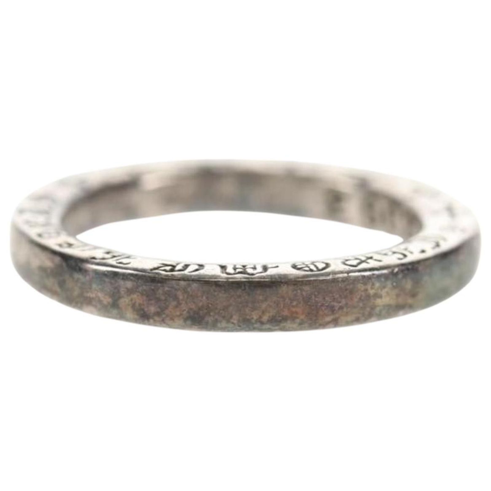 Chrome Hearts NTFL Ring Ag925 Silver Auth 140408M Silvery ref 