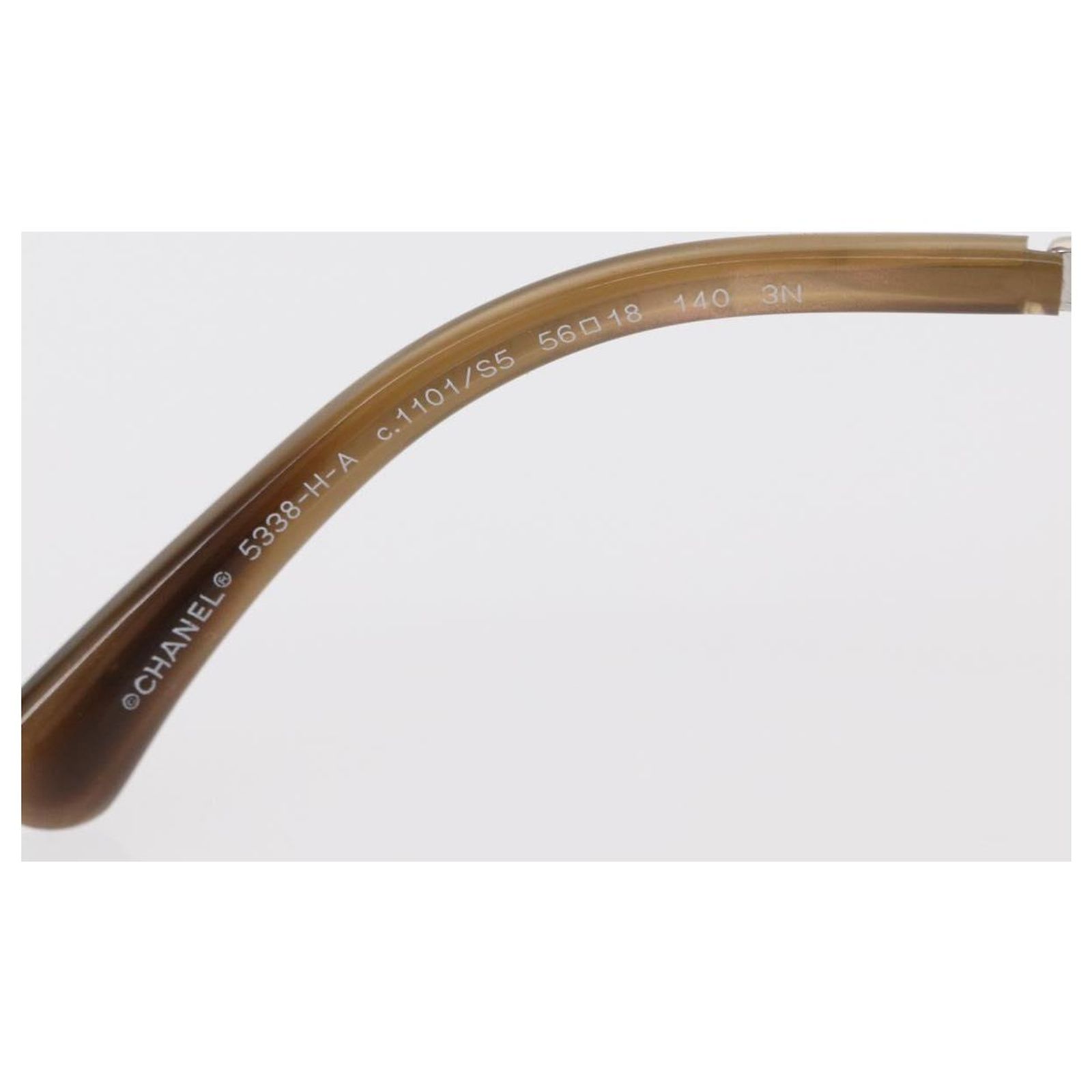 CHANEL Sunglasses plastic Brown CC Auth BA8711V ref.2704504  display picture 3