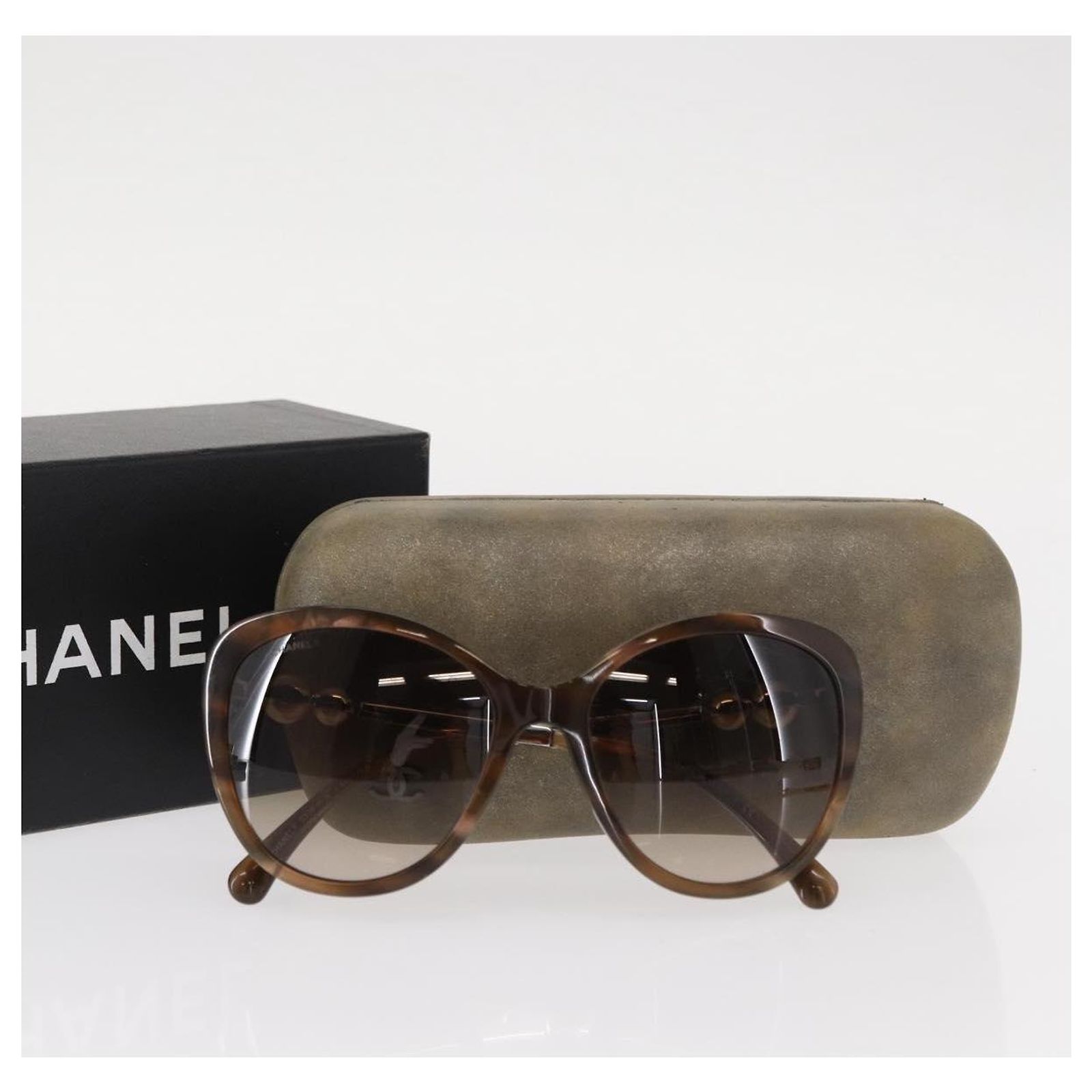 CHANEL Sunglasses plastic Brown CC Auth BA13437M Chanel Acetate CC Enamel CC Sunglasses 5101 Brown 1834373  main image 2
