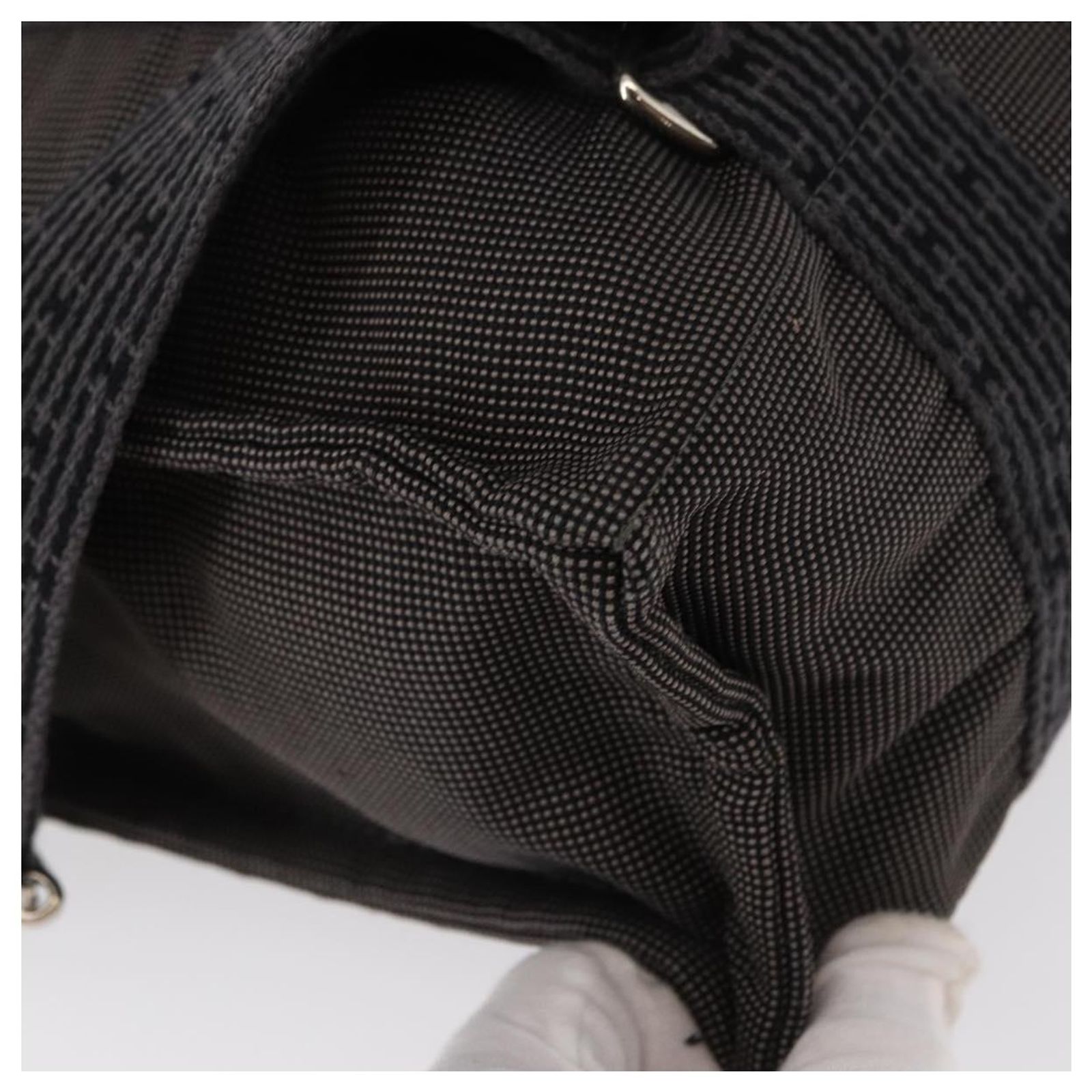 Hermès HERMES Her Line A Dos MM Backpack Canvas Gray Silver 