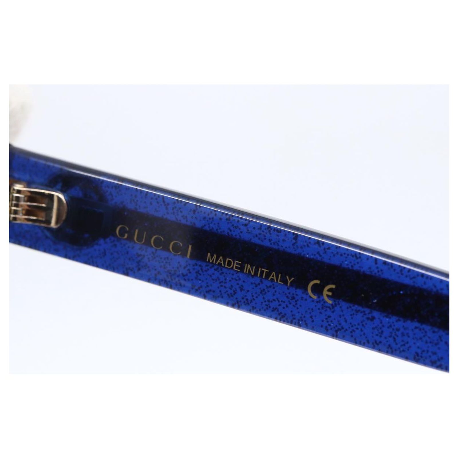 GUCCI Sherry Line Sunglasses plastic Brown Blue Red Auth am9316 