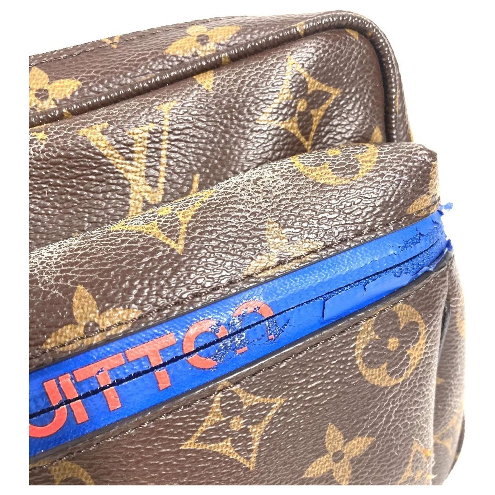 Louis Vuitton Monogram Kim Jones Pacific Bum Bag Brown Red Blue