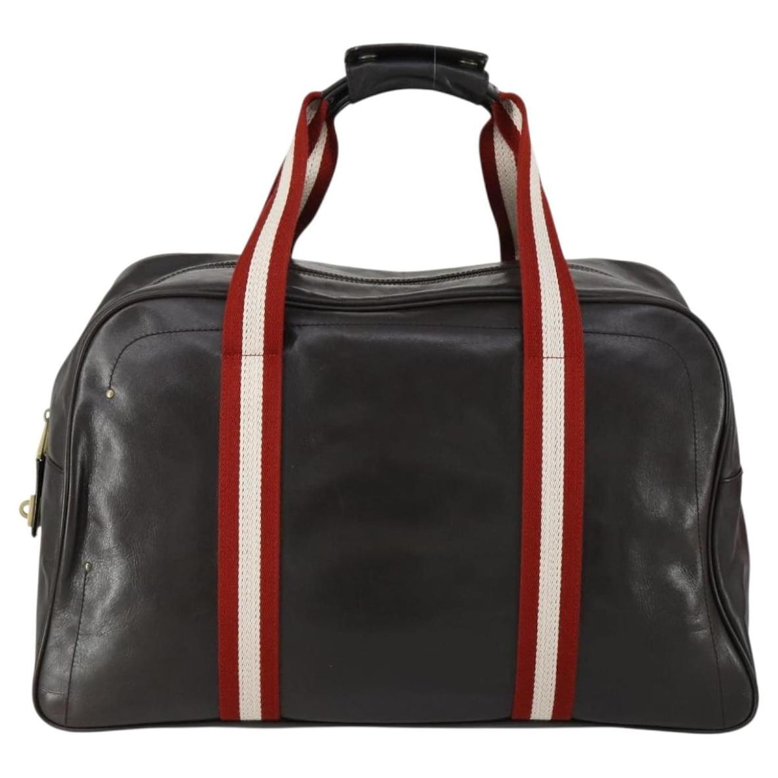 バッグ Vintage Bally leather Boston bag black BALLY Boston Bag Leather 2way Brown Auth 151721 ref.2715339 - Joli