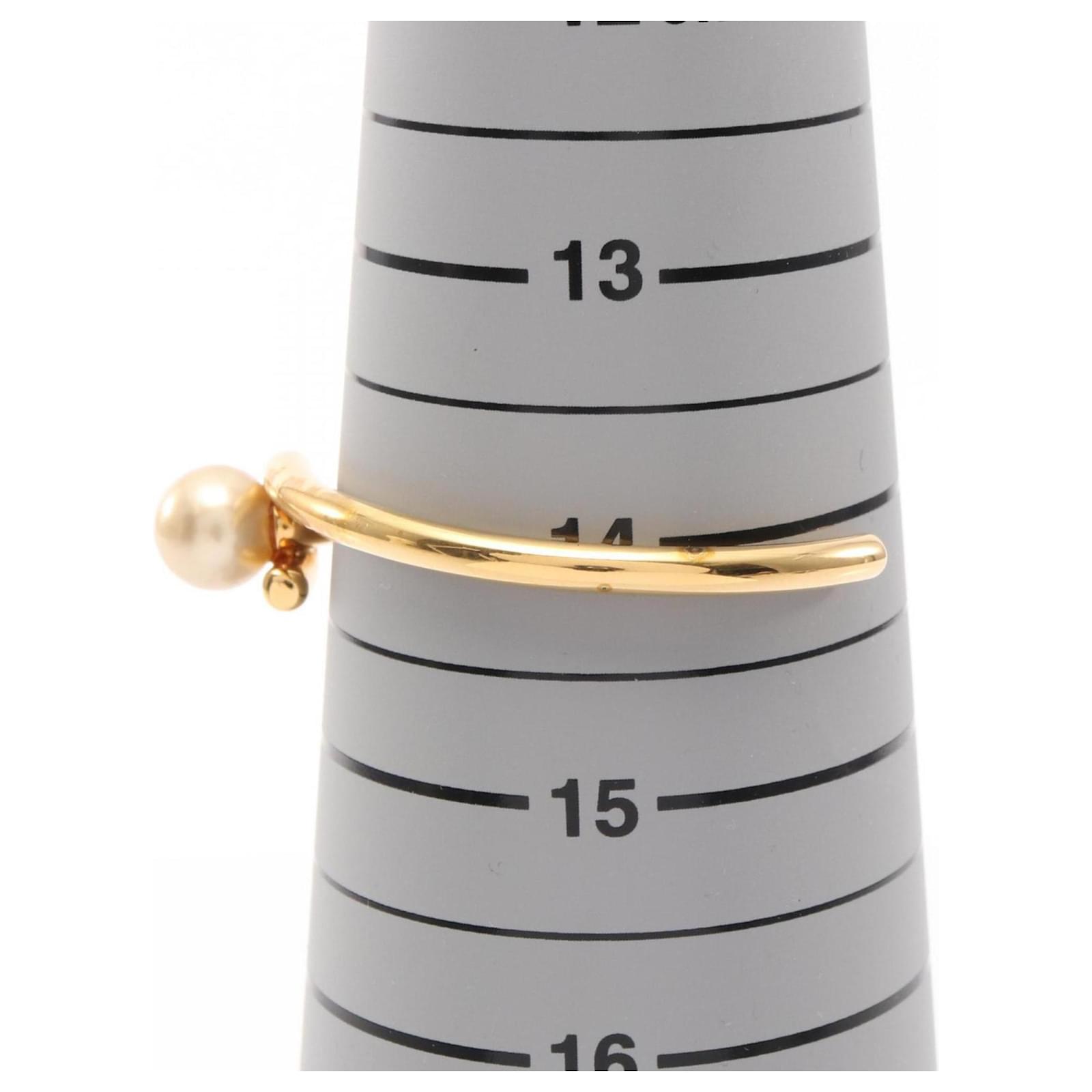 Céline Celine Gold Plated Knot Pearl Bangle Golden Gold-plated ref