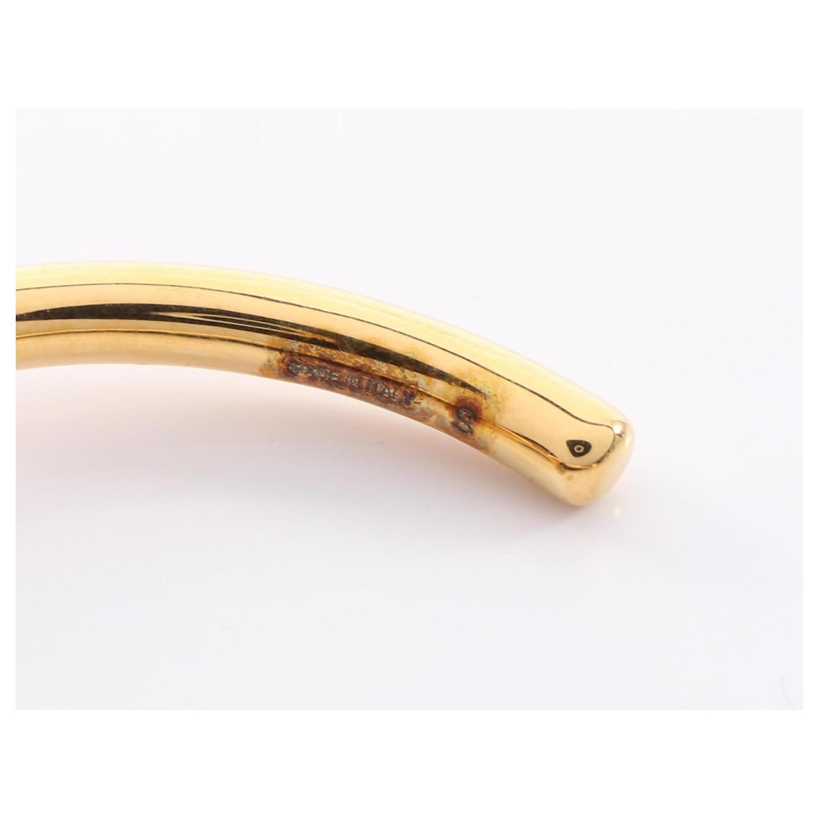 Céline Celine Gold Plated Knot Pearl Bangle Golden Gold-plated ref