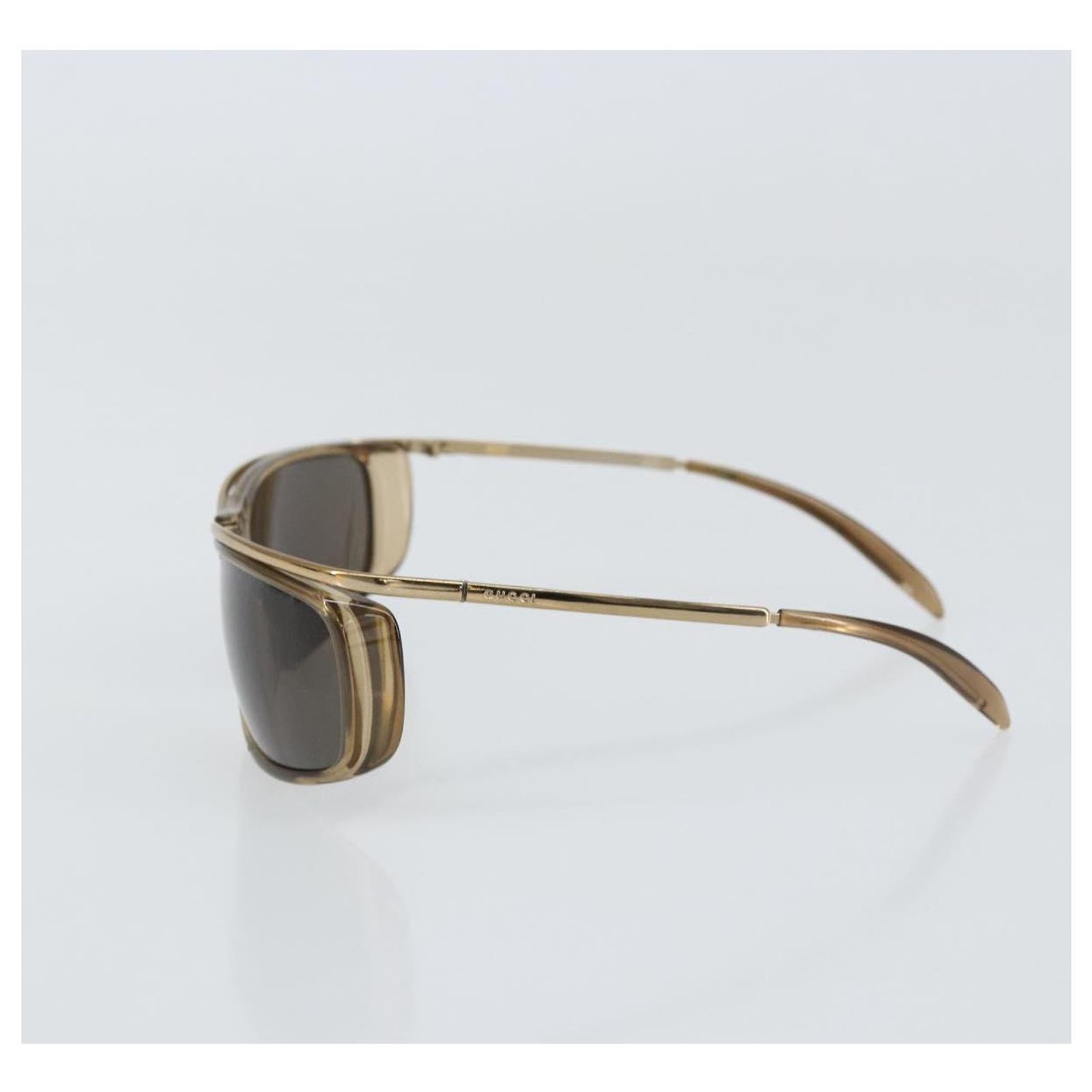 Gafas de sol GUCCI metal marrón Auth am10055 Castaño ref  display picture 2