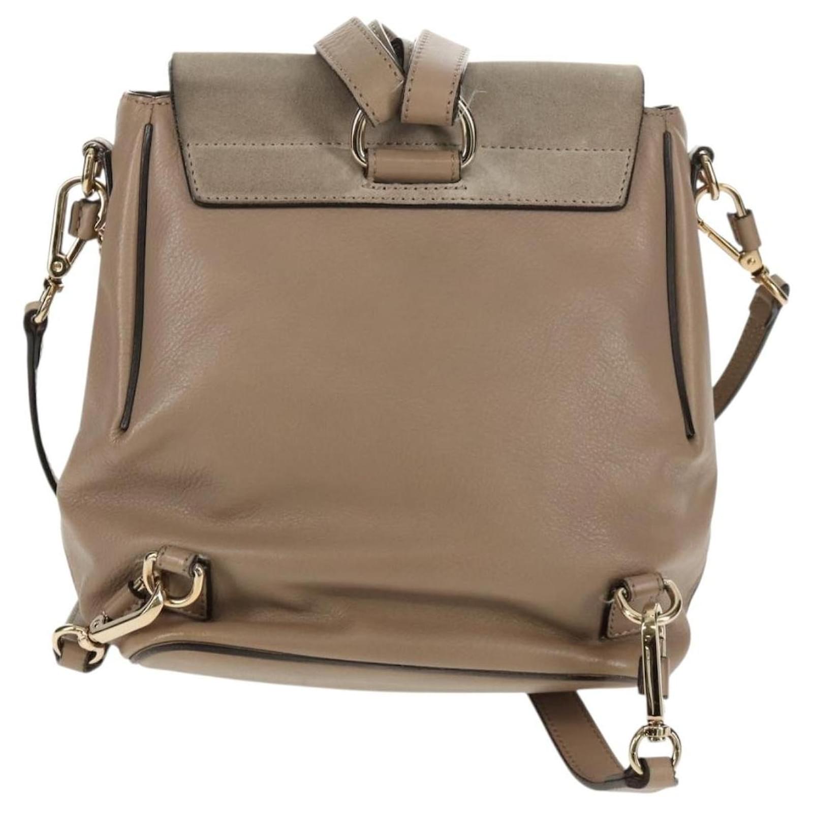 chloe faye mini backpack beige Backpack Calfskin Leather – BrandCo Paris this relaxed and petite backpack is perfect for carrying daytime essentials Chloe Beige Leather and Suede
