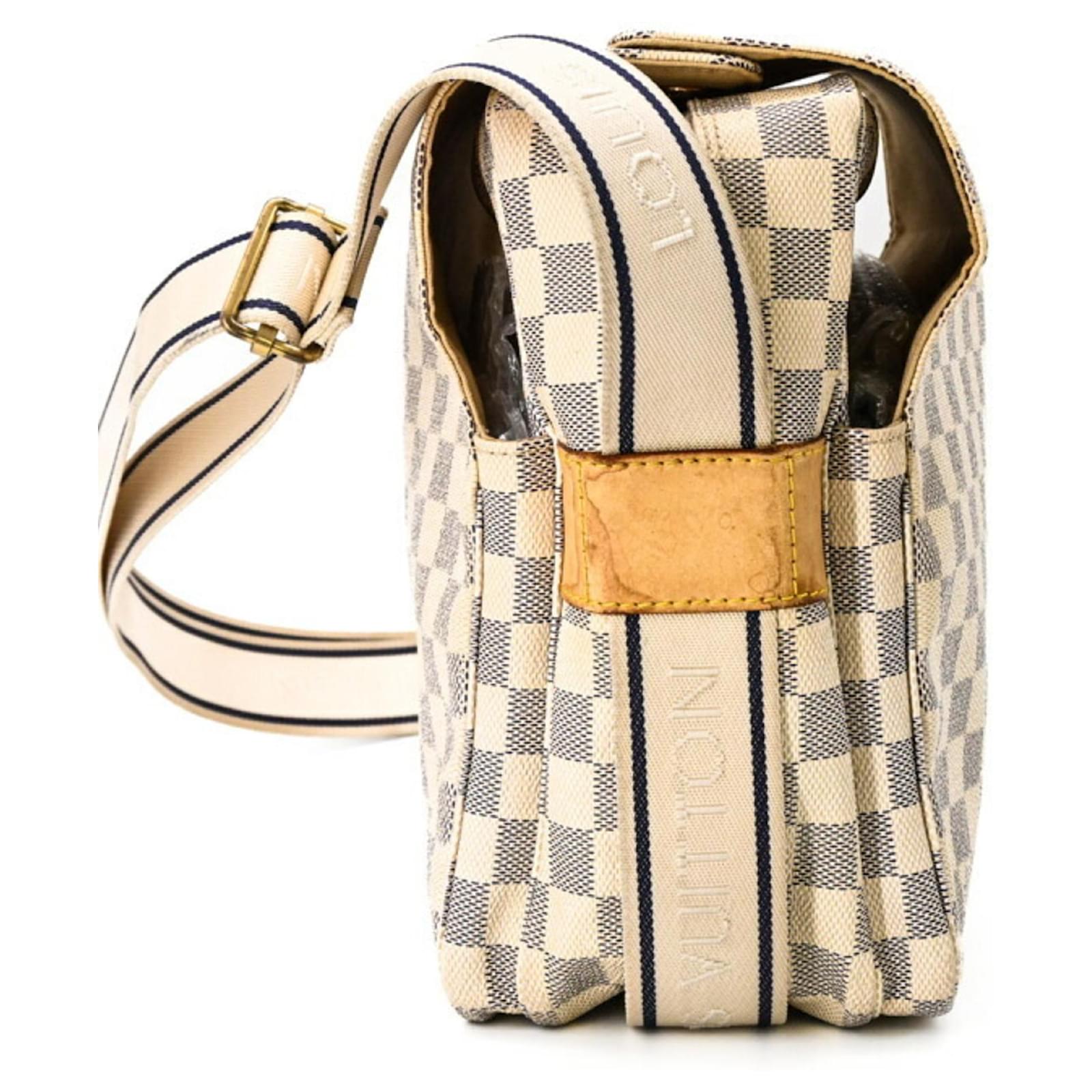 Louis Vuitton Naviglio Damier Azur Shoulder Bag Eggshell Cloth ref