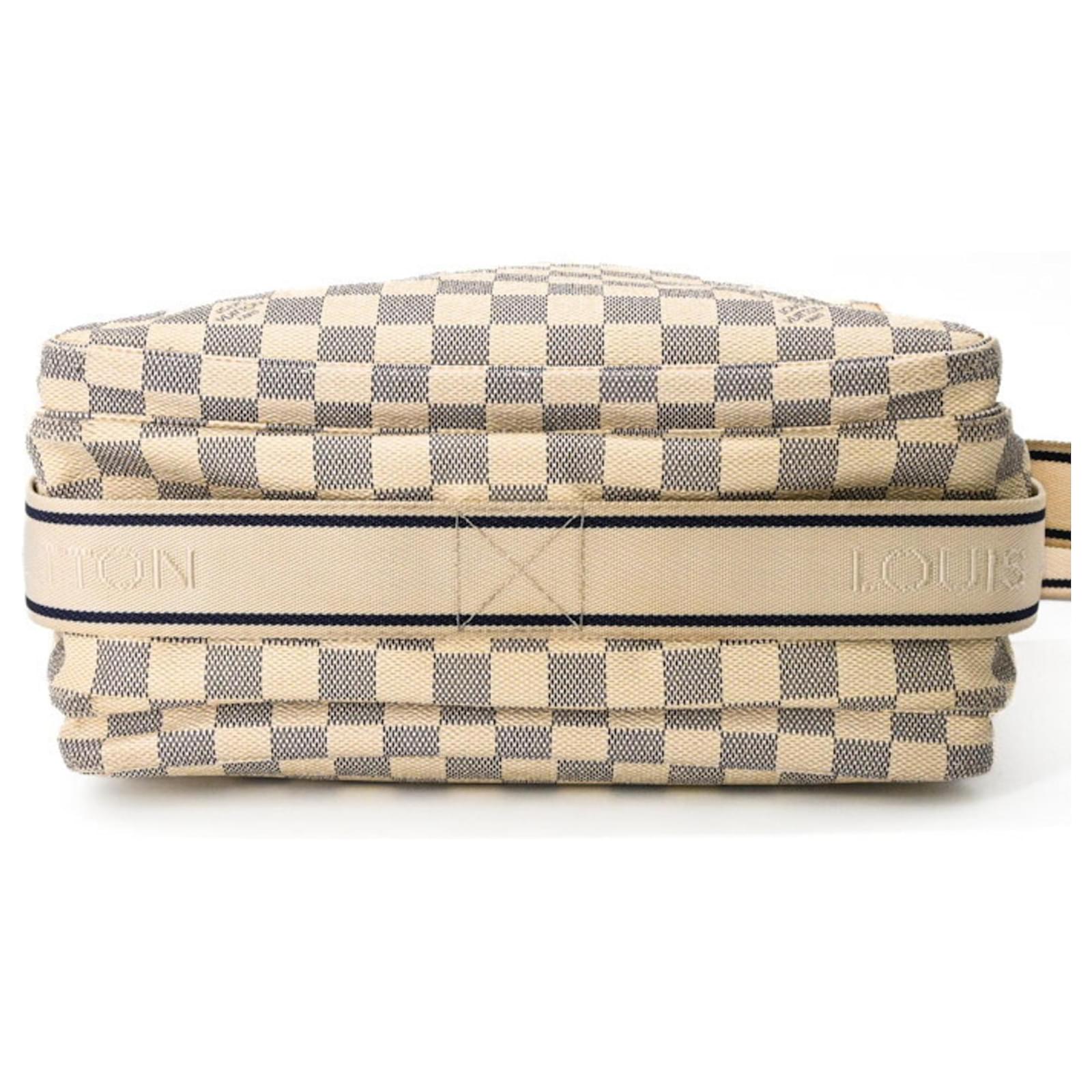 Louis Vuitton Naviglio Damier Azur Shoulder Bag Eggshell Cloth ref