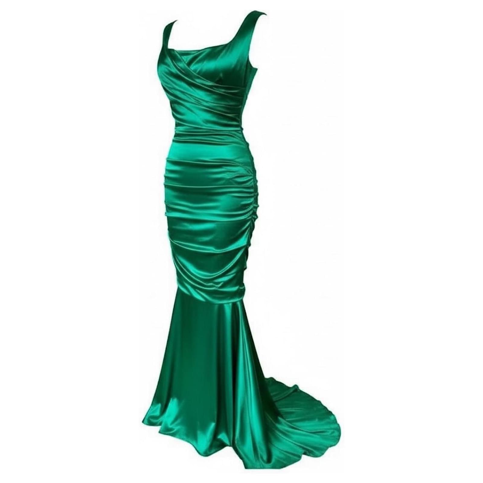 Dolce & Gabbana Dresses Green Silk ref.2721557 - Joli Closet