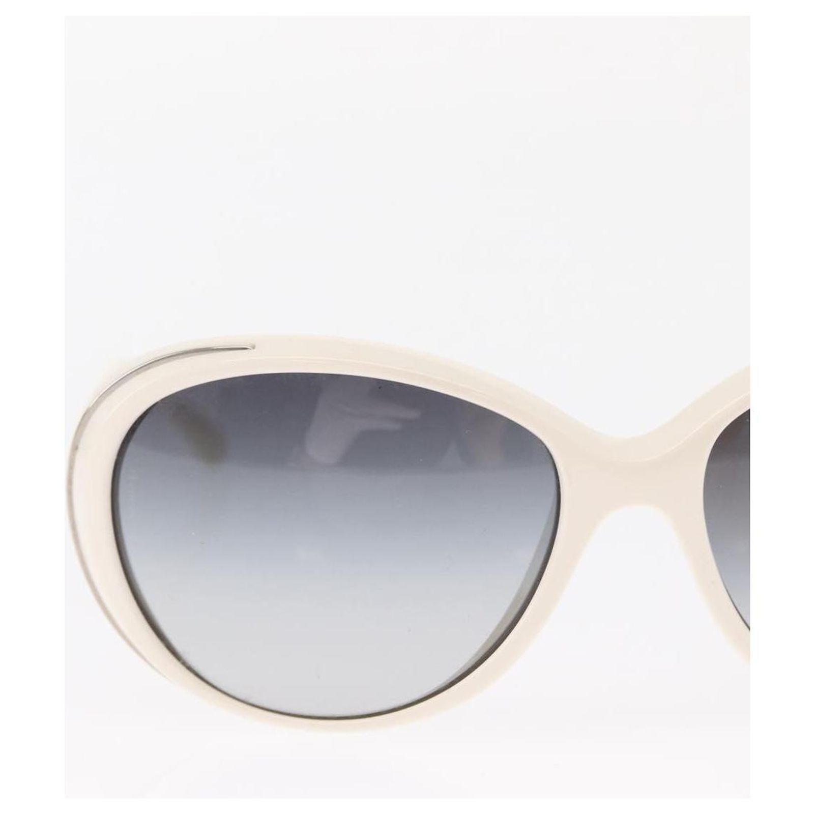 CHANEL Sunglasses plastic White CC Auth 180943 CHANEL Sunglasses: Rectangle Sunglasses, acetate — Fashion  main image 2