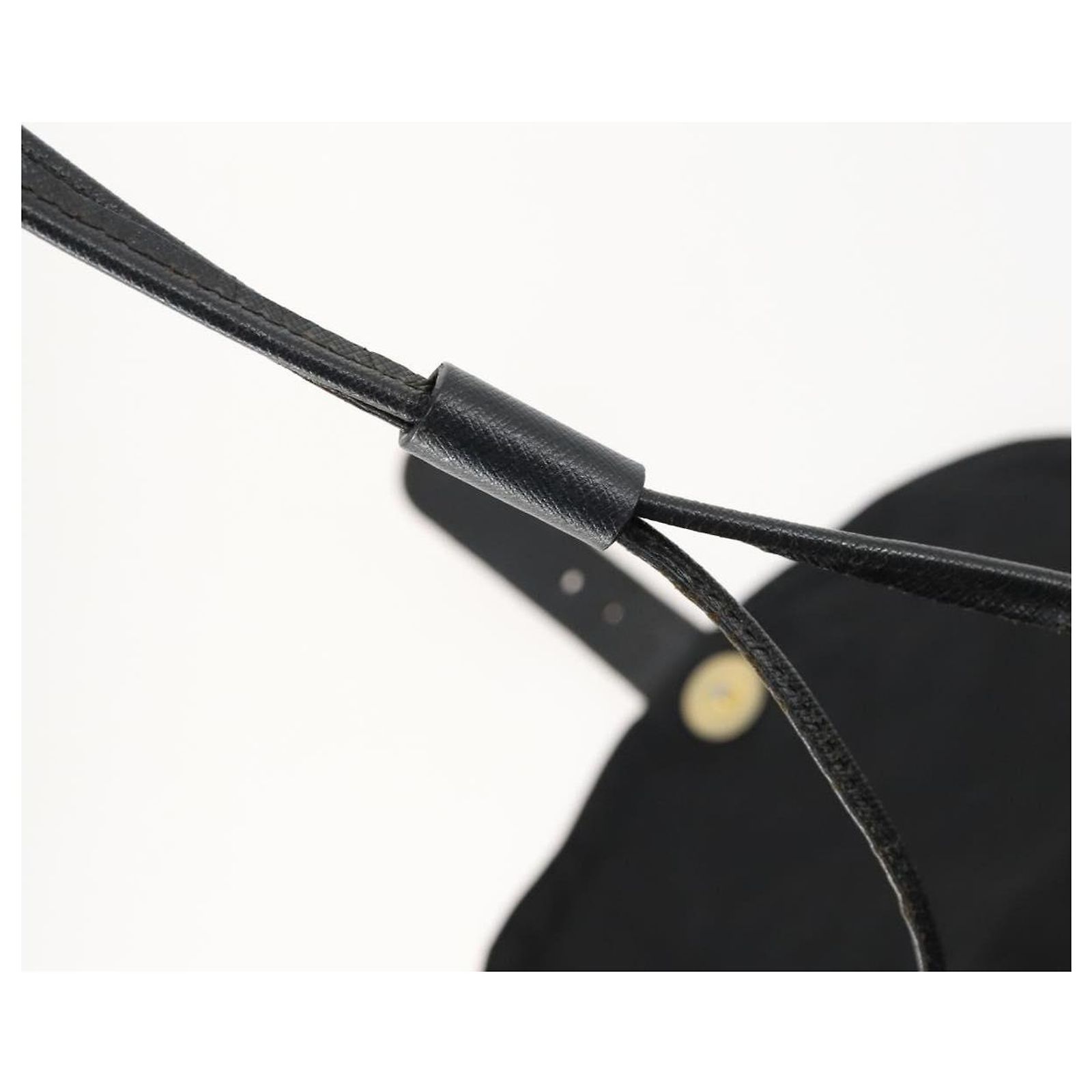 PRADA Backpack Nylon Black Gold Auth ka1154 Golden ref 