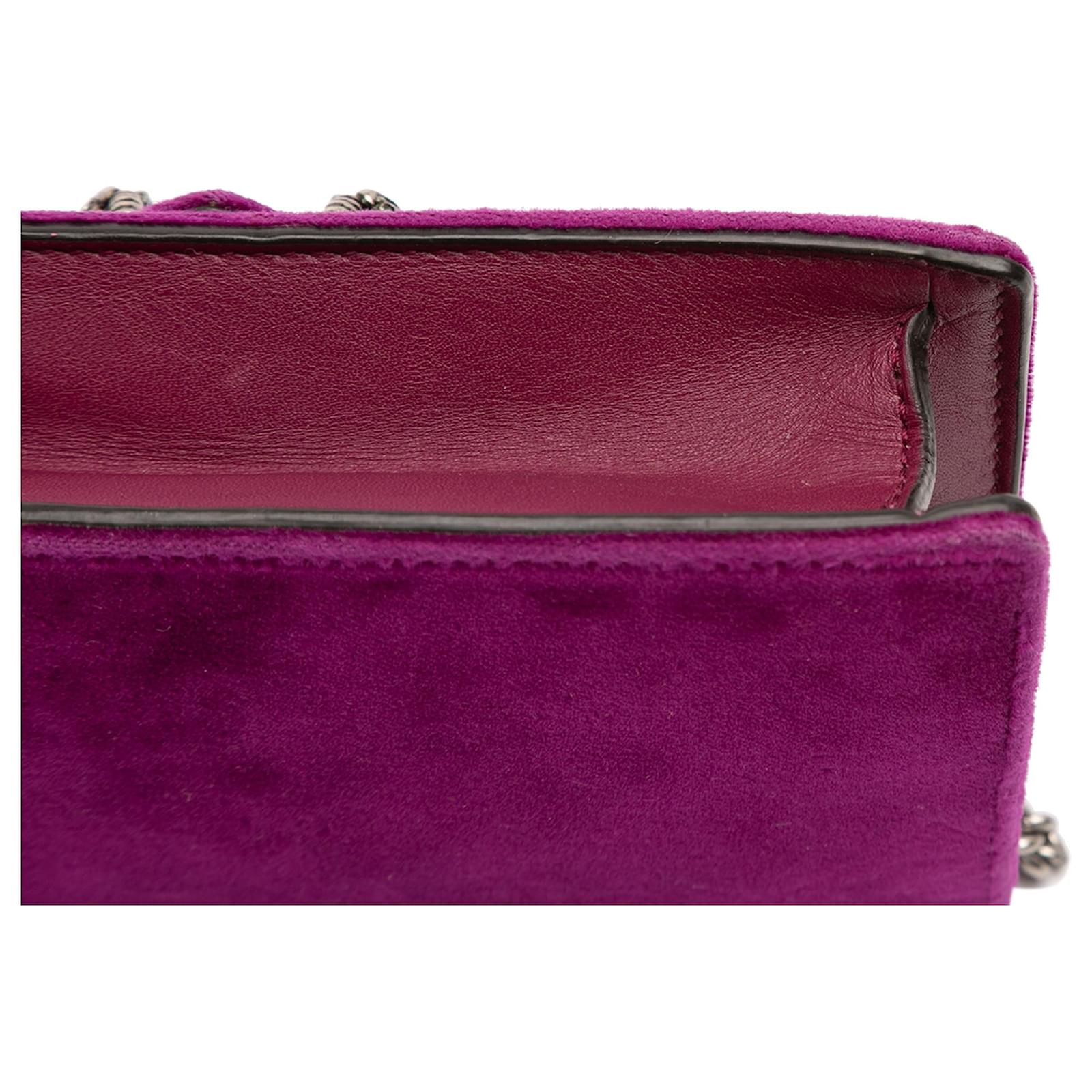 Gucci Purple Mini Velvet Dionysus Crossbody Cloth ref.2733192