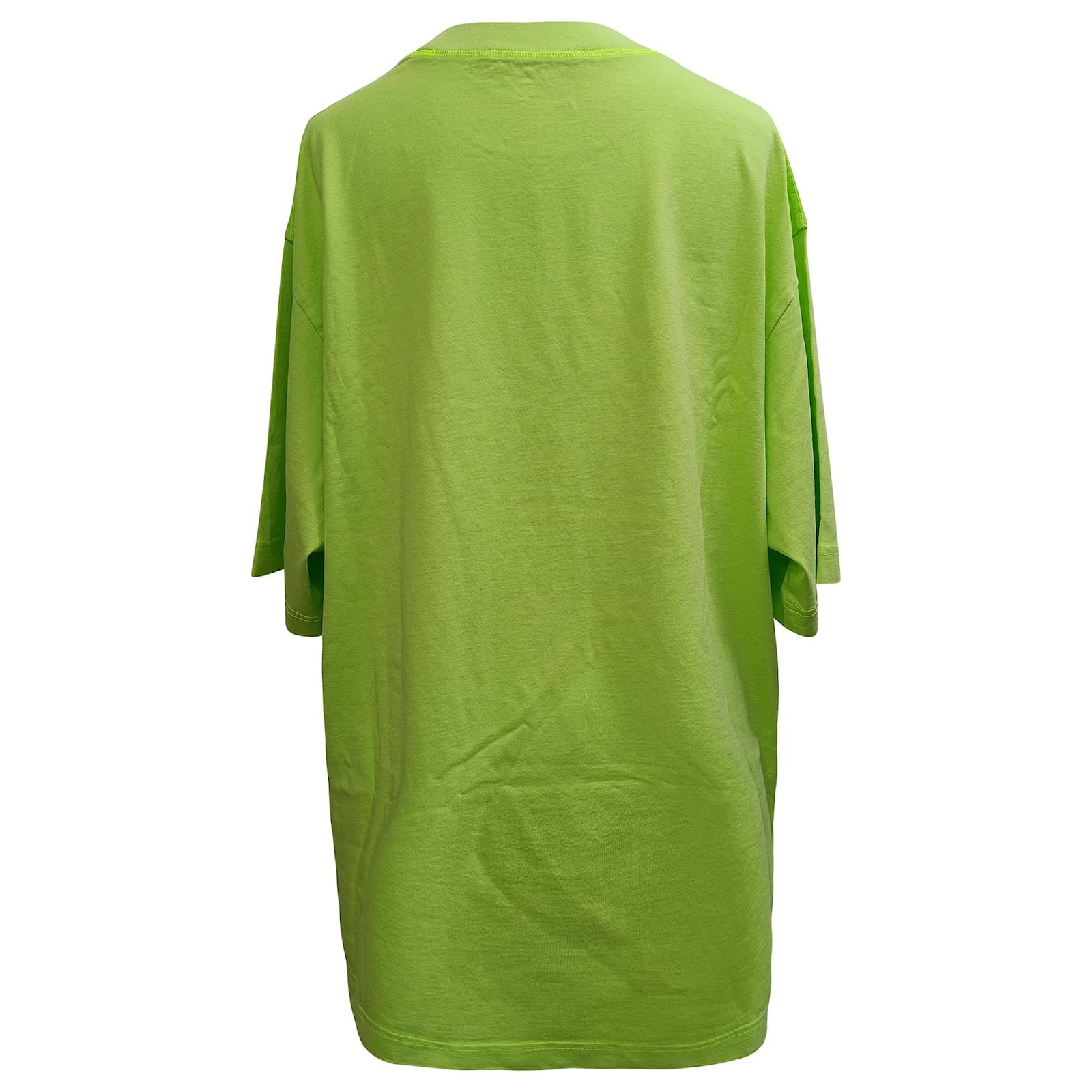 Acne Studios Erin Stamp T-Shirt Dress in Neon Green Cotton ref.2739384 - Joli Closet Acne Studios Erin Stamp T-Shirt Dress in Neon Green Cotton ref.2739384 - Joli Closet