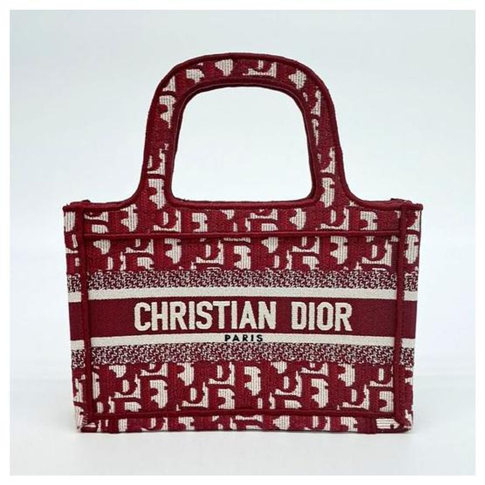 Christian Dior Oblique Mini Book Tote Bag Red Cloth ref.2739900 - Joli ...