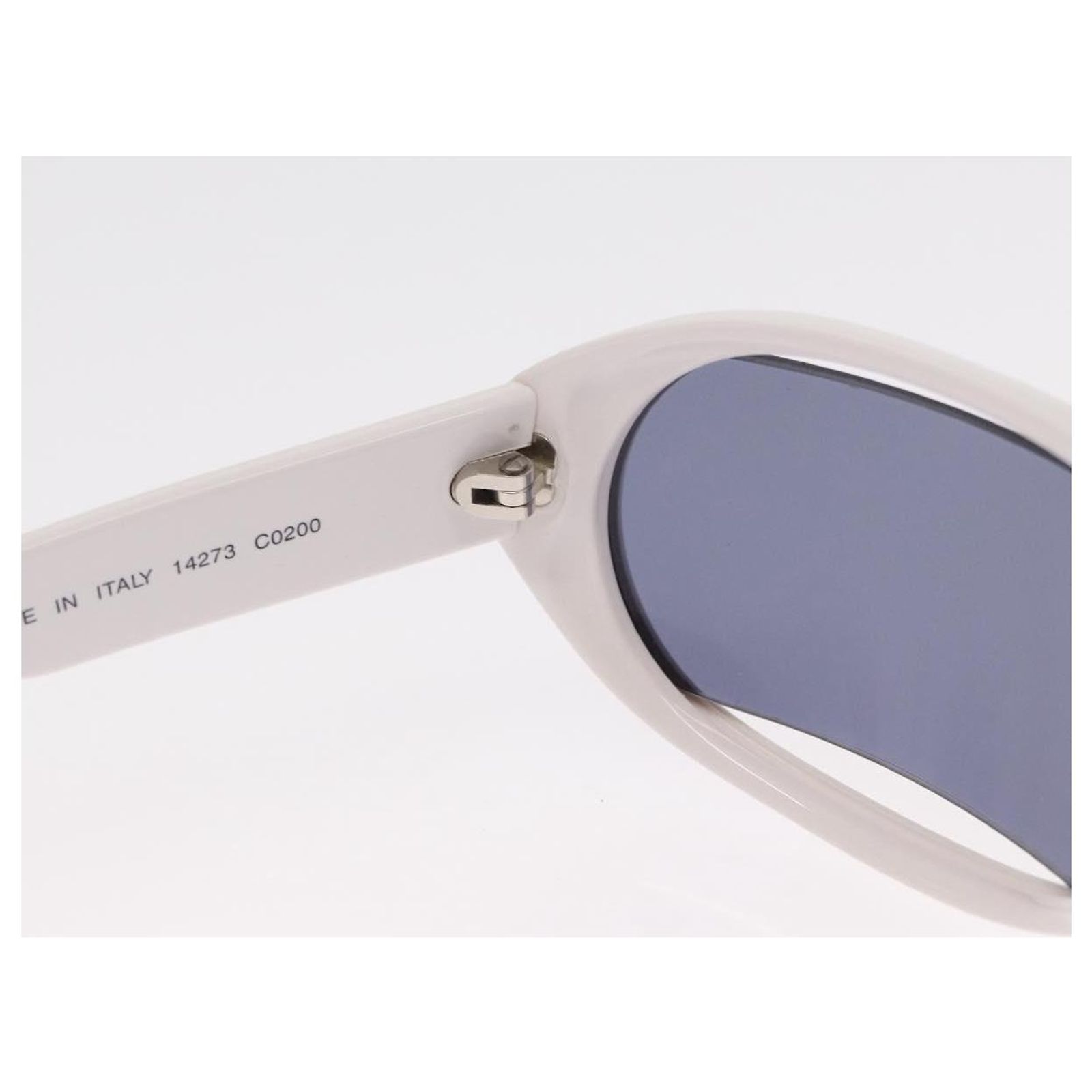 CHANEL Sunglasses plastic White CC Auth 159618 Chanel White Acetate Oversized CC Logo Sunglasses main image 4