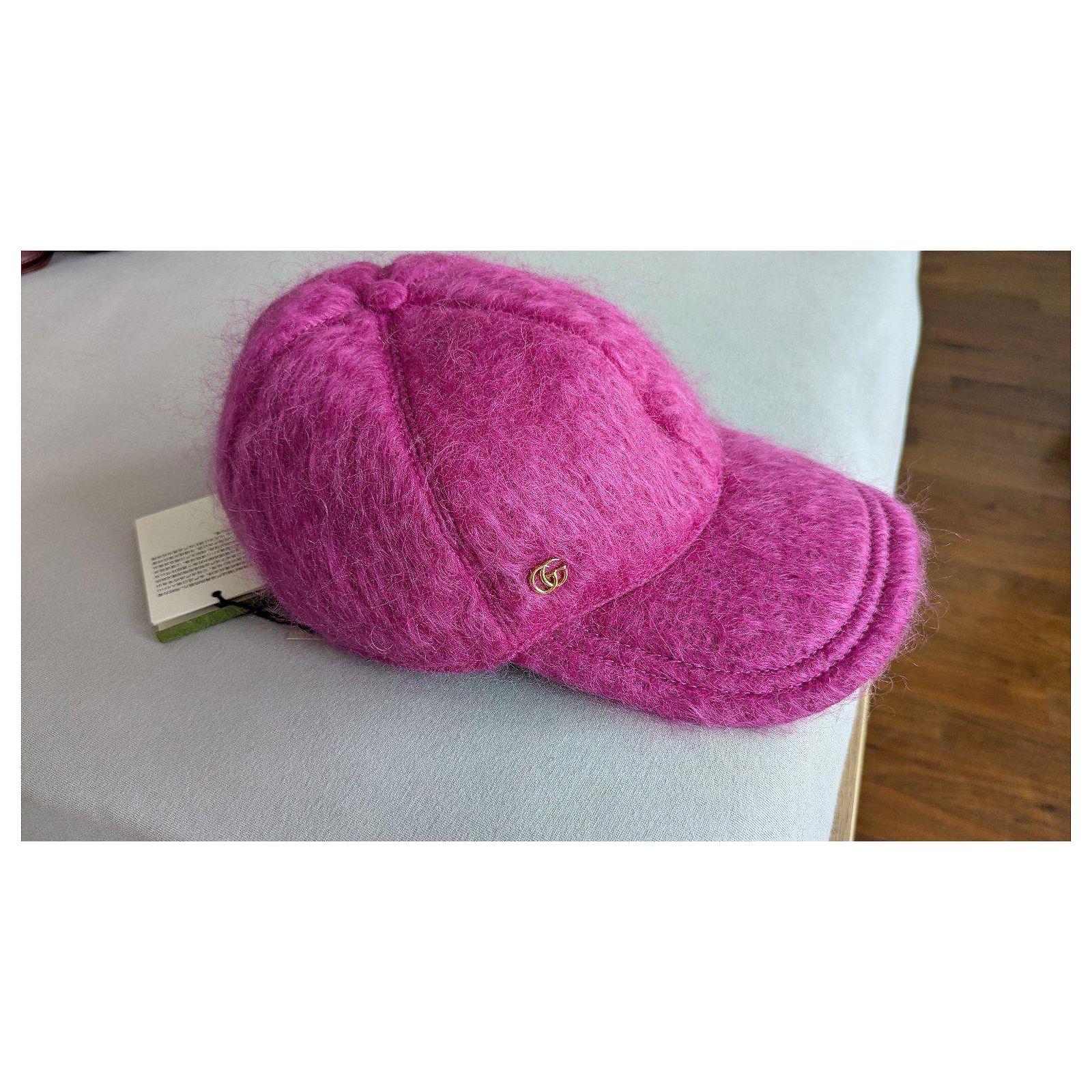 Gucci Pink Mohair Baseball Cap ref.2748184 - Joli Closet