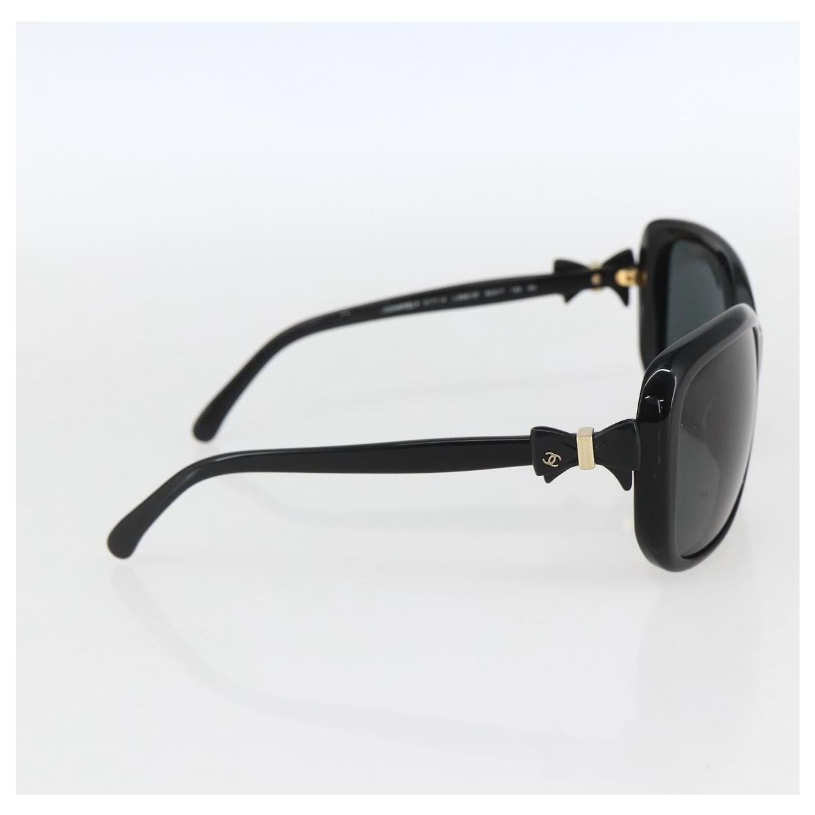 CHANEL Ribbon COCO Mark Sunglasses plastic Black 5171-A CC  display picture 1