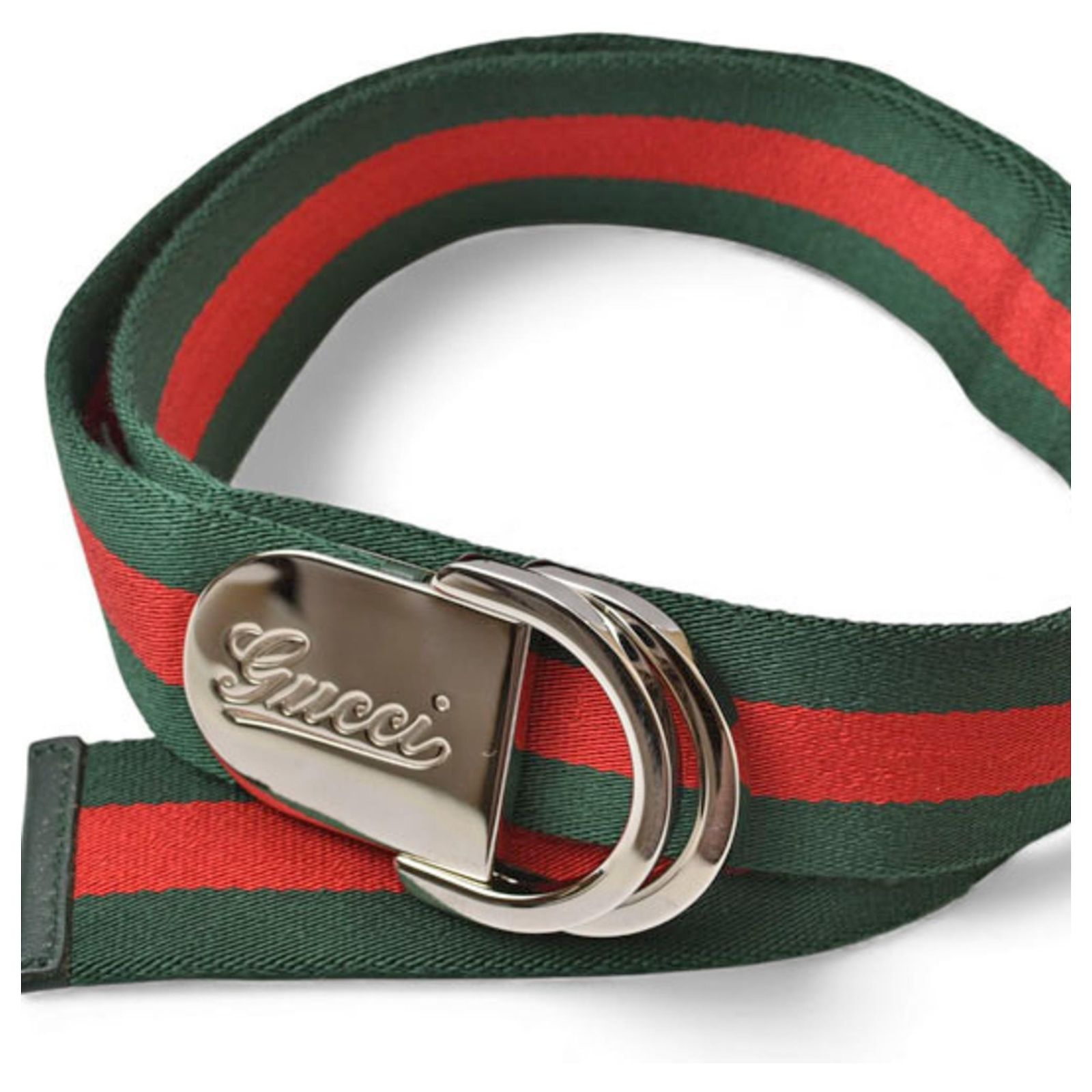 Gucci Sherry Line Canvas Belt Red Green ref.2754685 - Joli  display picture 1