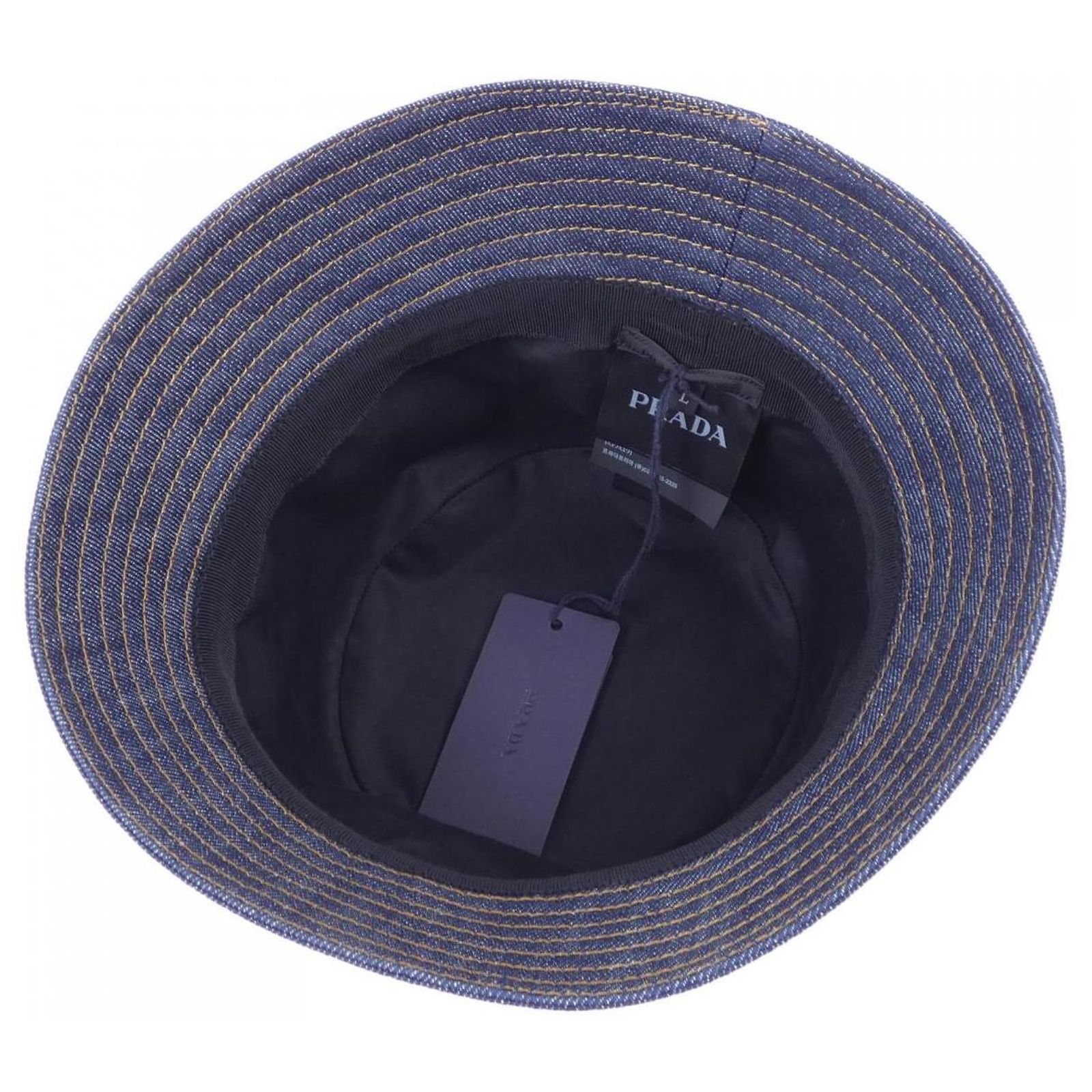 Prada 2HC137 Denim Hat Light Blue Denim Bucket Hat | PRADA main image 4