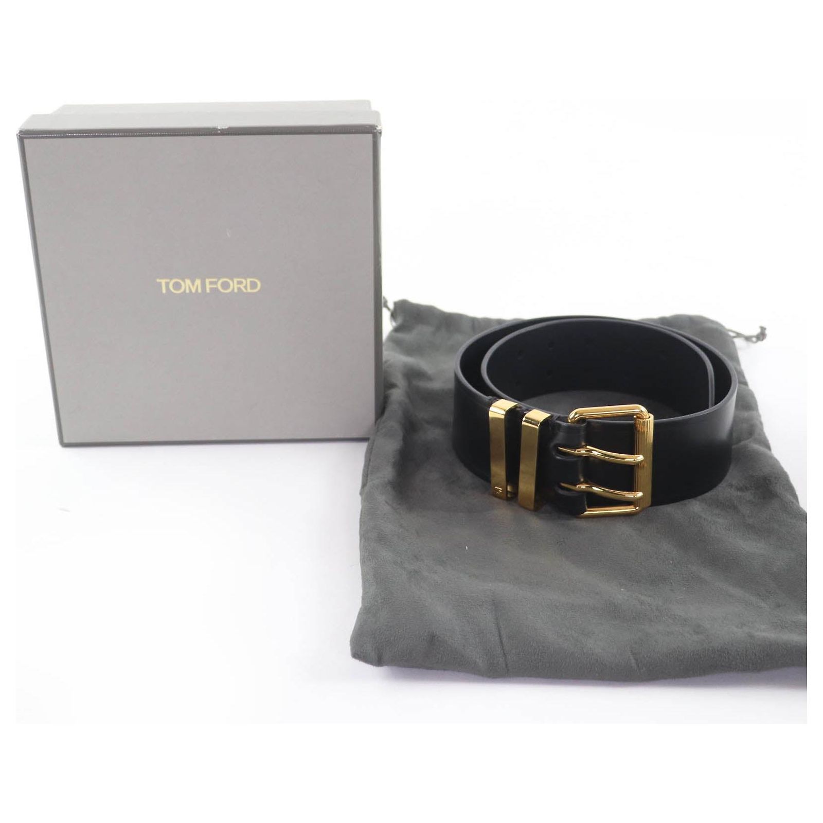 TOM FORD Grain Calfskin Belt Black Leather ref.2757236 