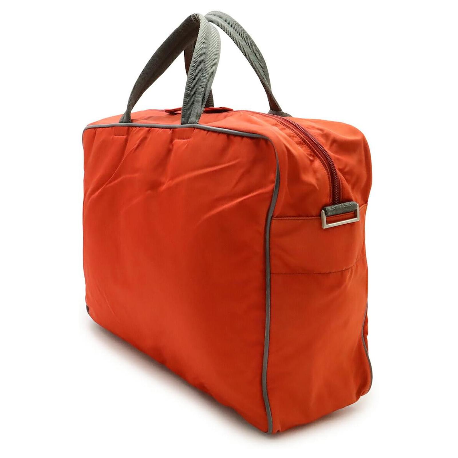 Prada Nylon Sports Boston Bag Orange ref.2757972 - Joli Closet