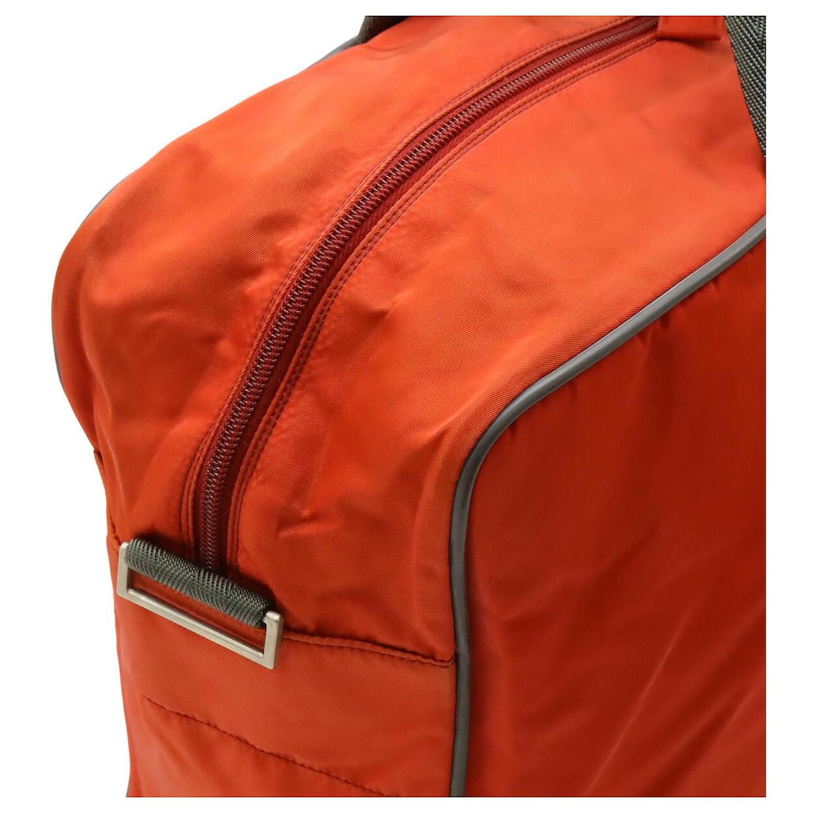 Prada Nylon Sports Boston Bag Orange ref.2757972 - Joli Closet