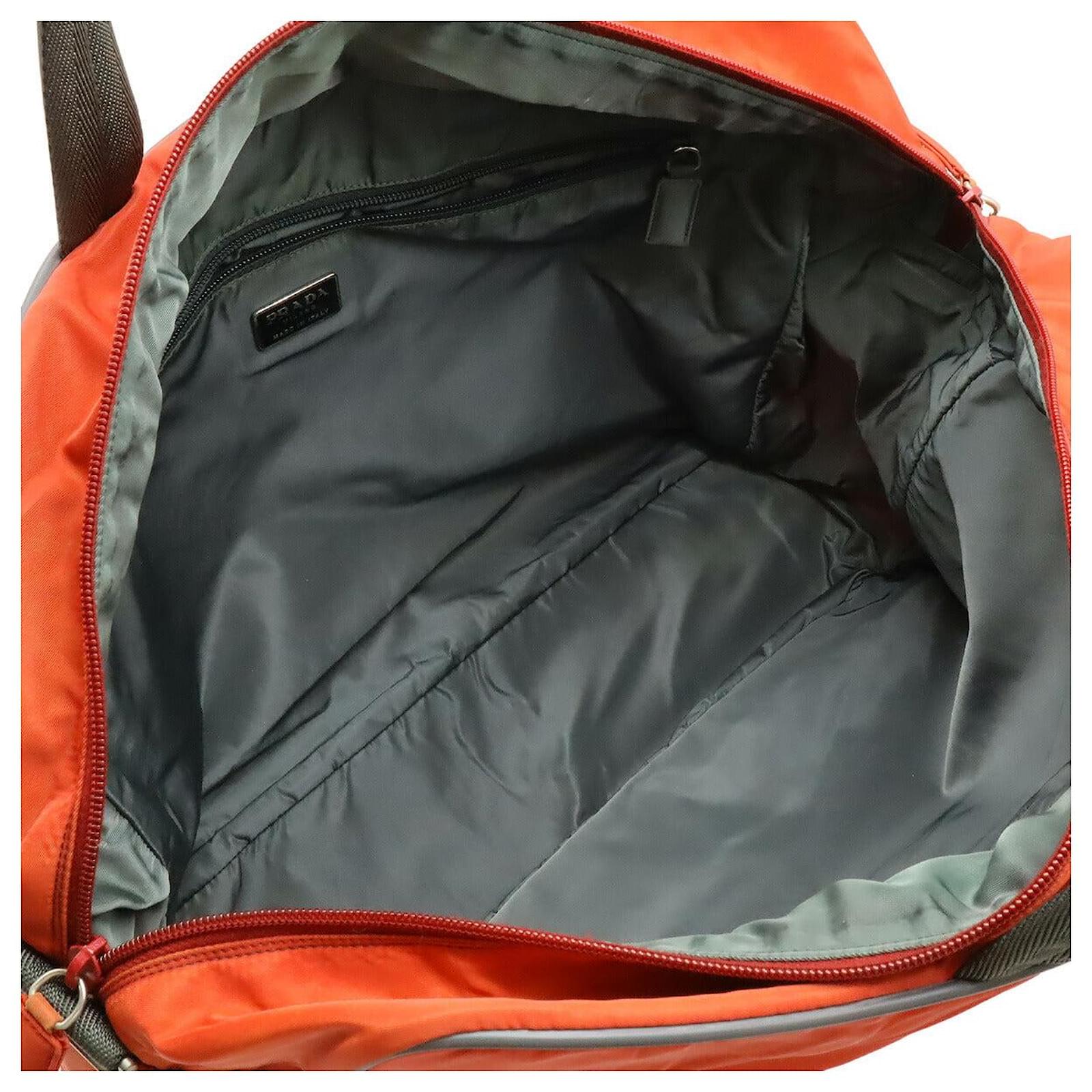 Prada Nylon Sports Boston Bag Orange ref.2757972 - Joli Closet