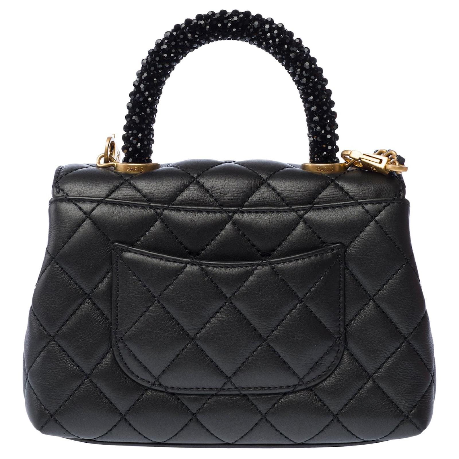 CHANEL Coco Handle Black Leather Bag - 103186 ref.JC2759581 (Sold