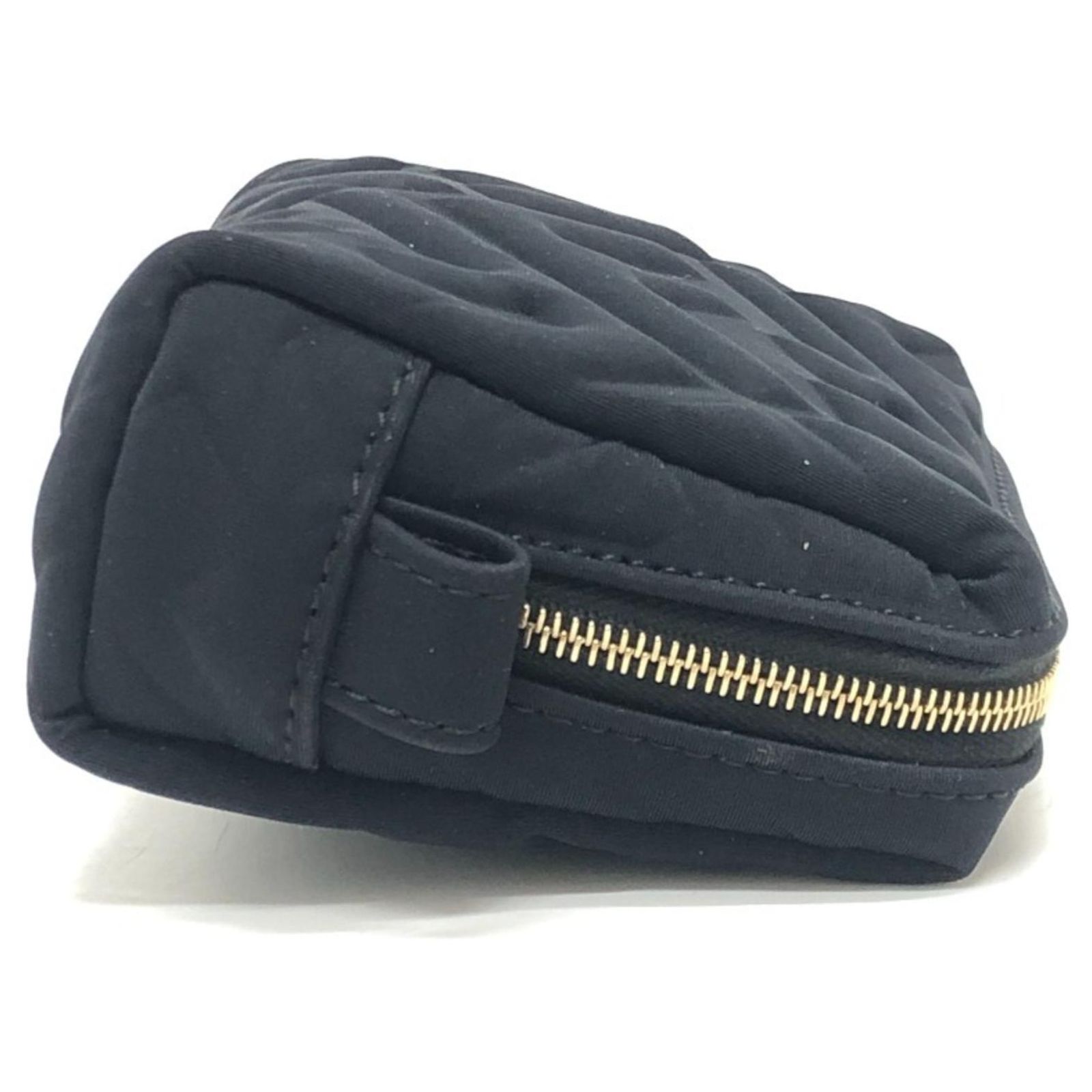 Fendi Zucca Embossed Makeup Pouch Black Cloth ref.2760893 - Joli 