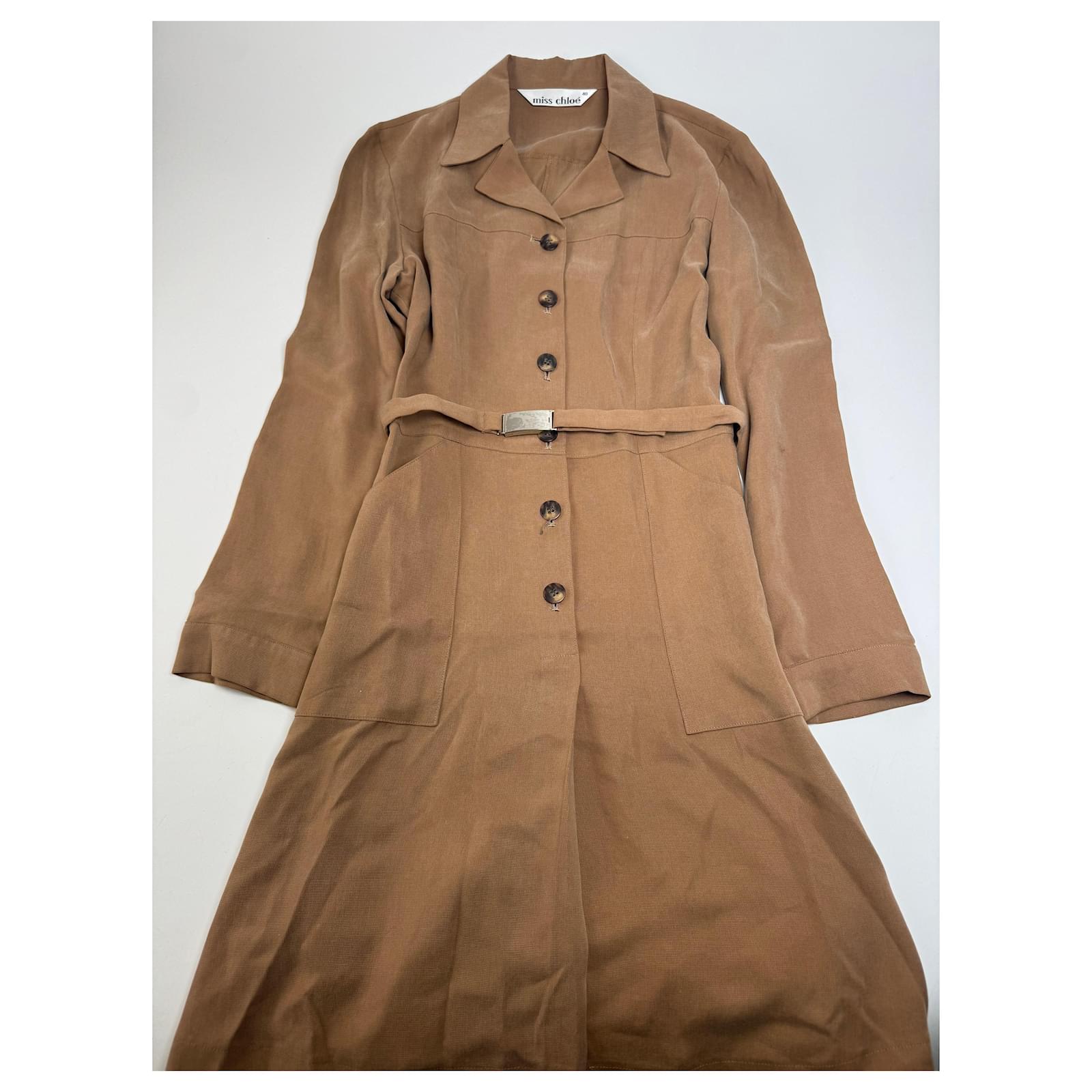 Chloé Vintage Chloe Trenchcoat L brown Cotton ref.2763455 - Joli