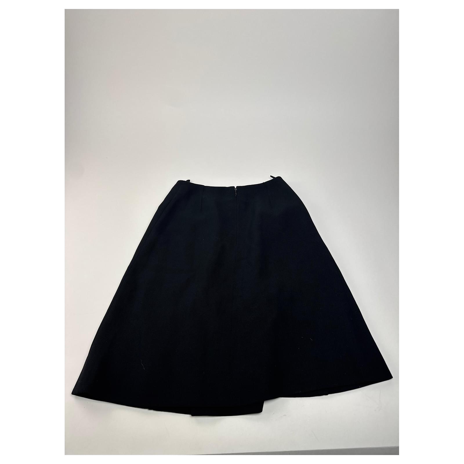 Céline Vintage Celine Paris Skirt Black M Cotton ref.2764109